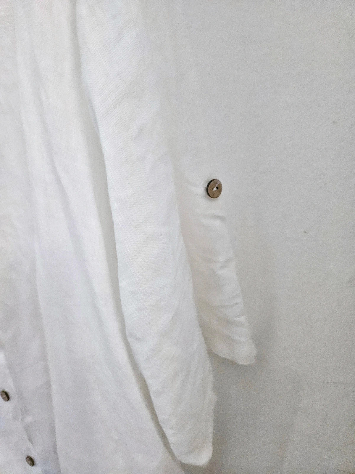 Local linen shirt · Size XL · Rolled sleeves · Natural chic style – Sin marca – taille XL 3