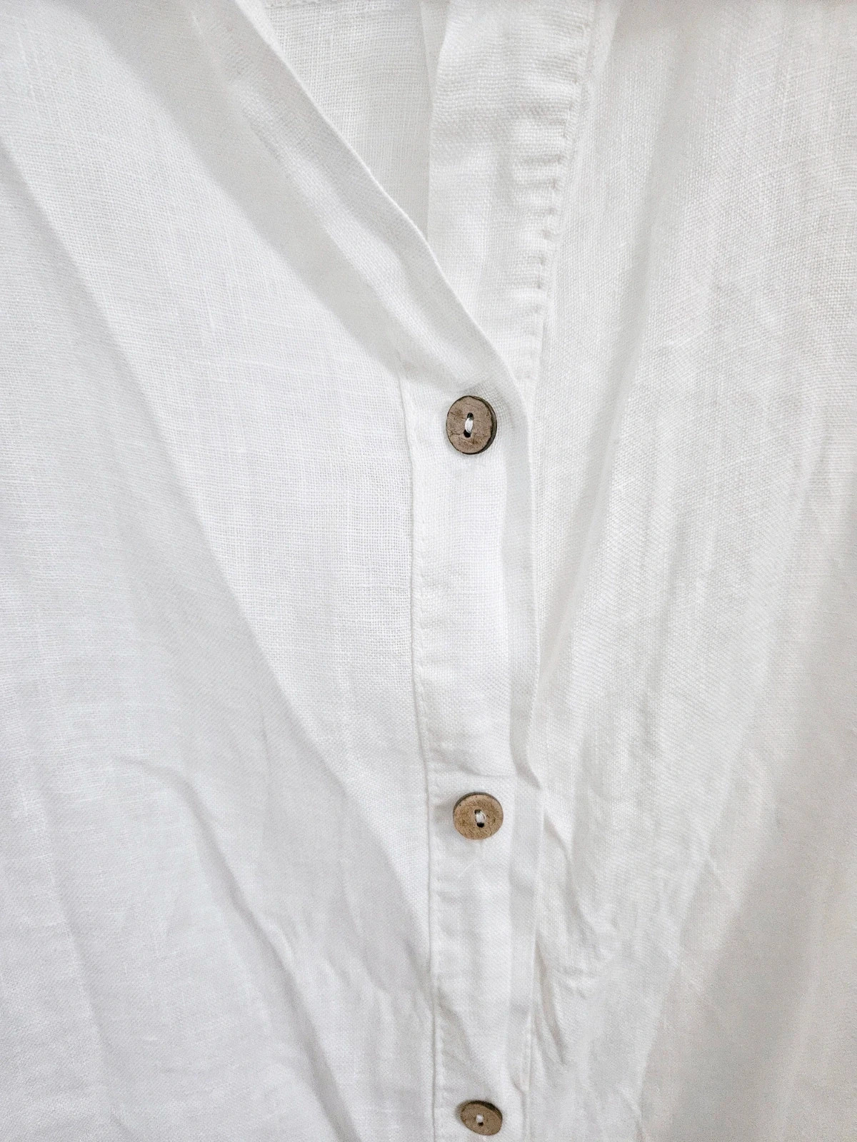 Local linen shirt · Size XL · Rolled sleeves · Natural chic style – Sin marca – taille XL 4