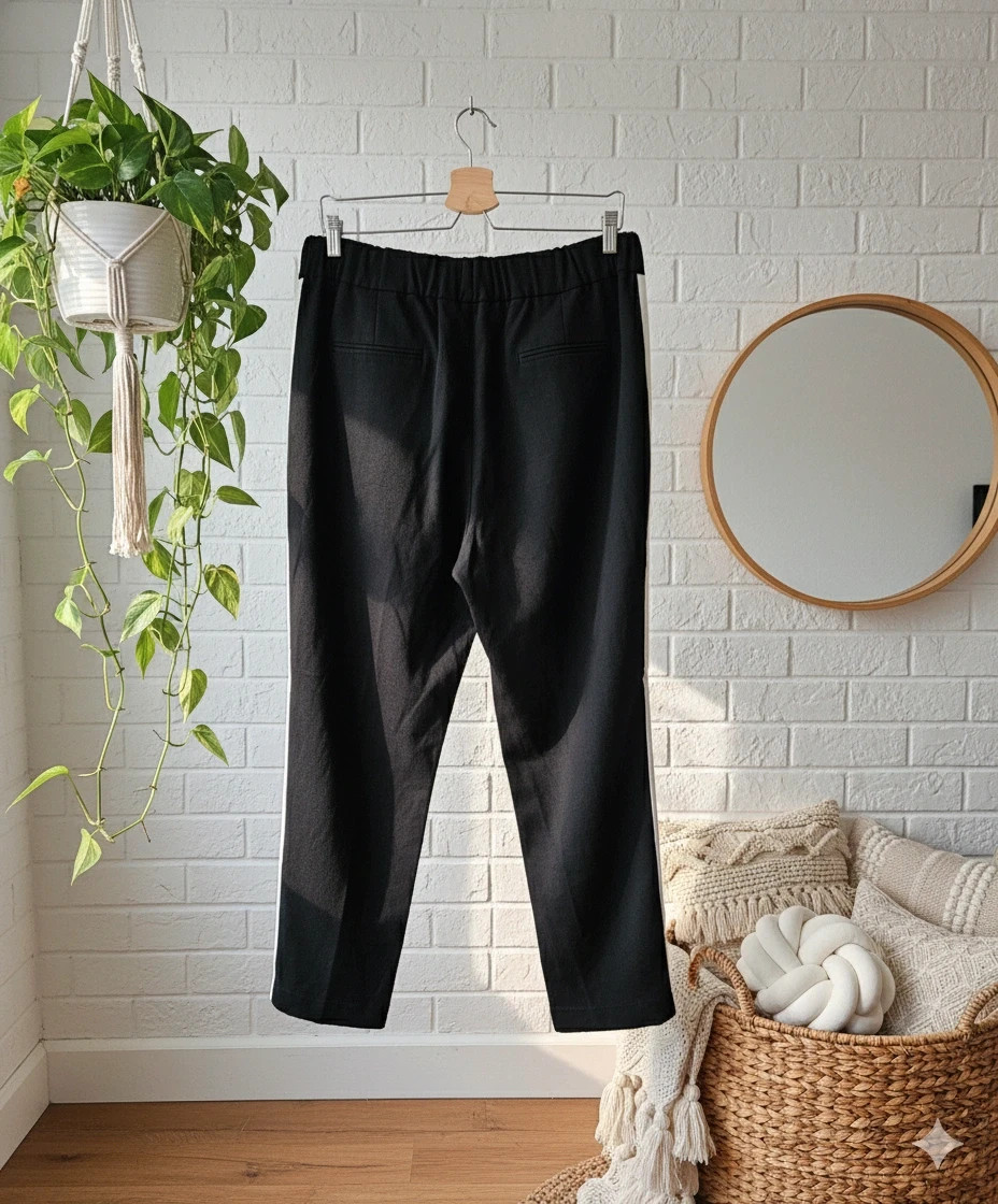 Zara black striped pants · Size XL · Side pockets · Sporty style – Zara – taille XL / 42 / 14 2
