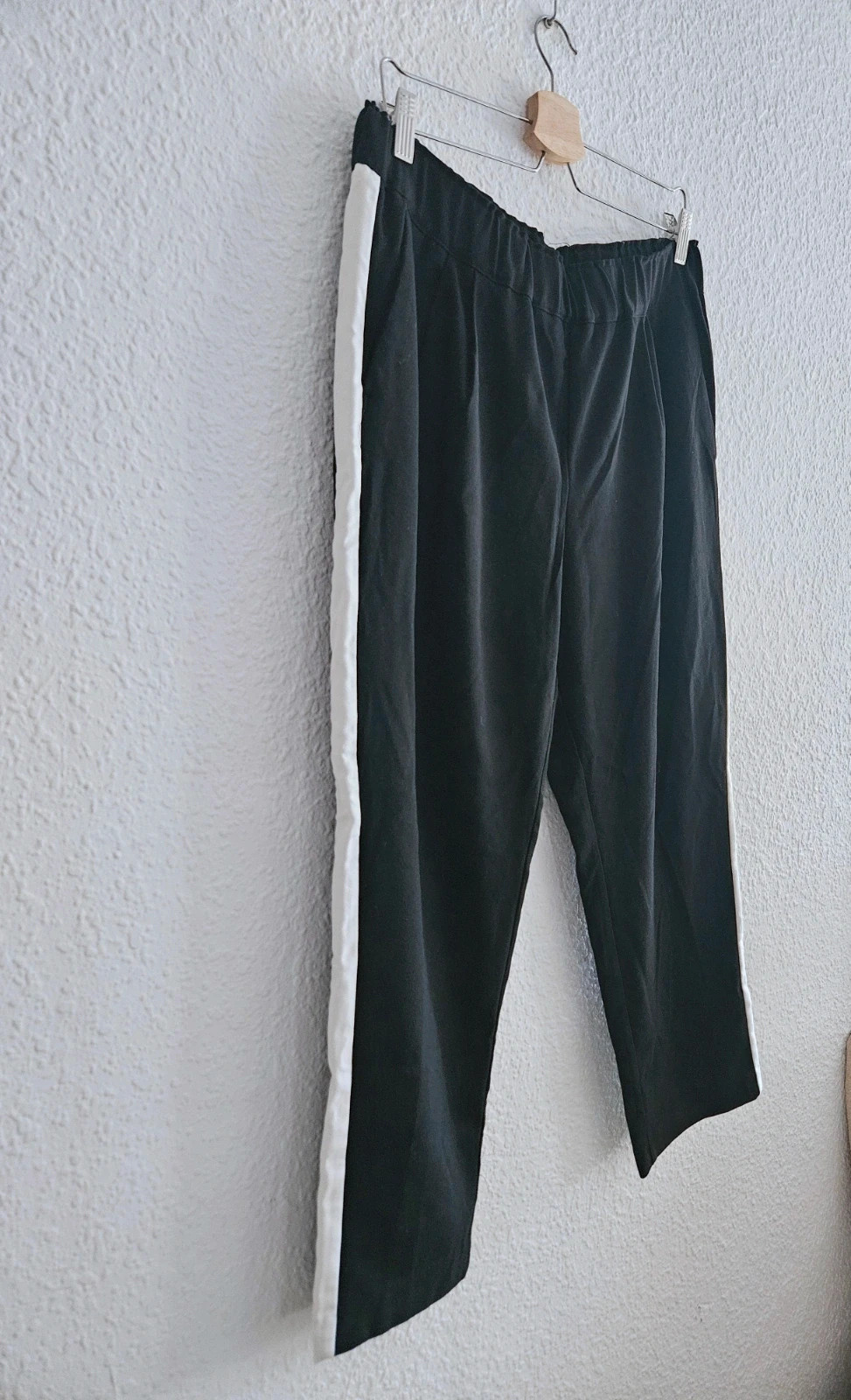 Zara black striped pants · Size XL · Side pockets · Sporty style – Zara – taille XL / 42 / 14 3