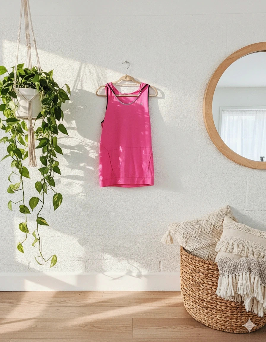 Domyos sleeveless hoodie · Size 46 · Sporty urban style · Pink & black contrast