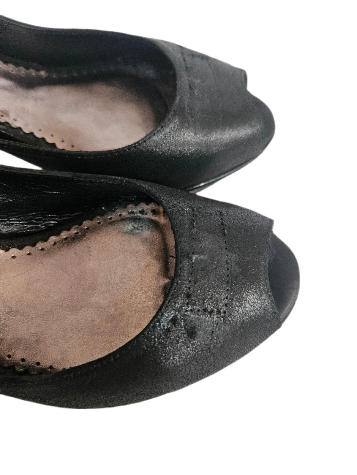 LODI black peep-toe heels vintage· Talla 37 · Elegant leather · Classy chic – Lodi – taille 37 5