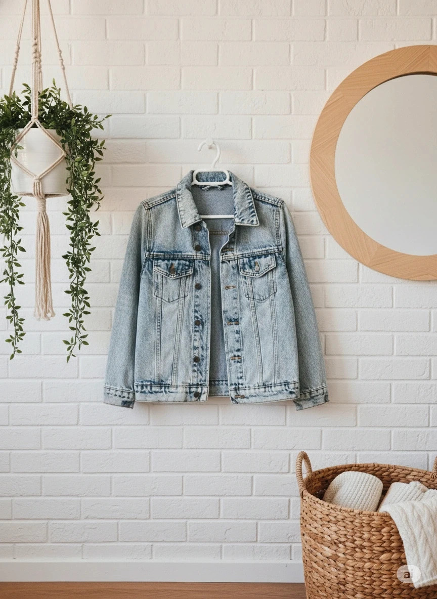 Kids denim jacket · Size 134/140 · Casual style · Light wash