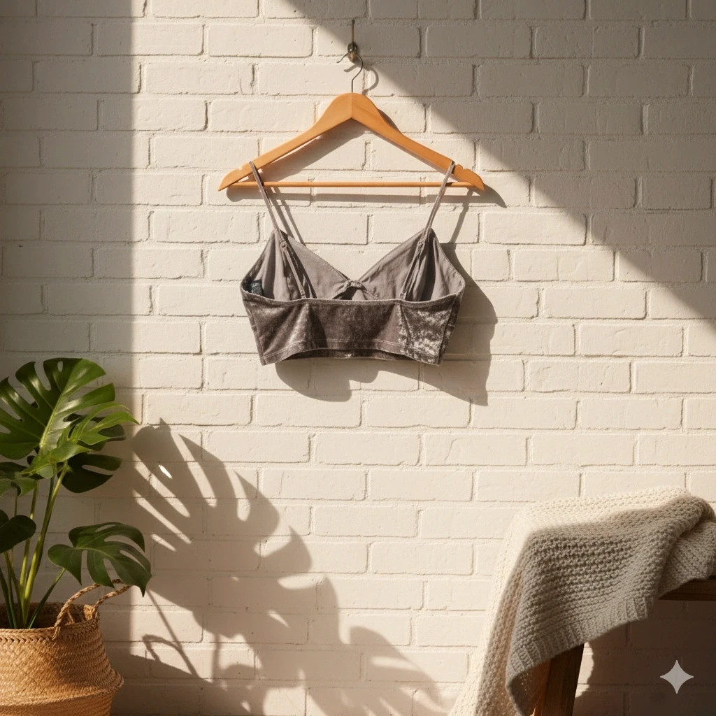 Zara grey tie-dye bralette · Size L · Lingerie-inspired · Soft texture – Zara – taille L / 40 / 12 2