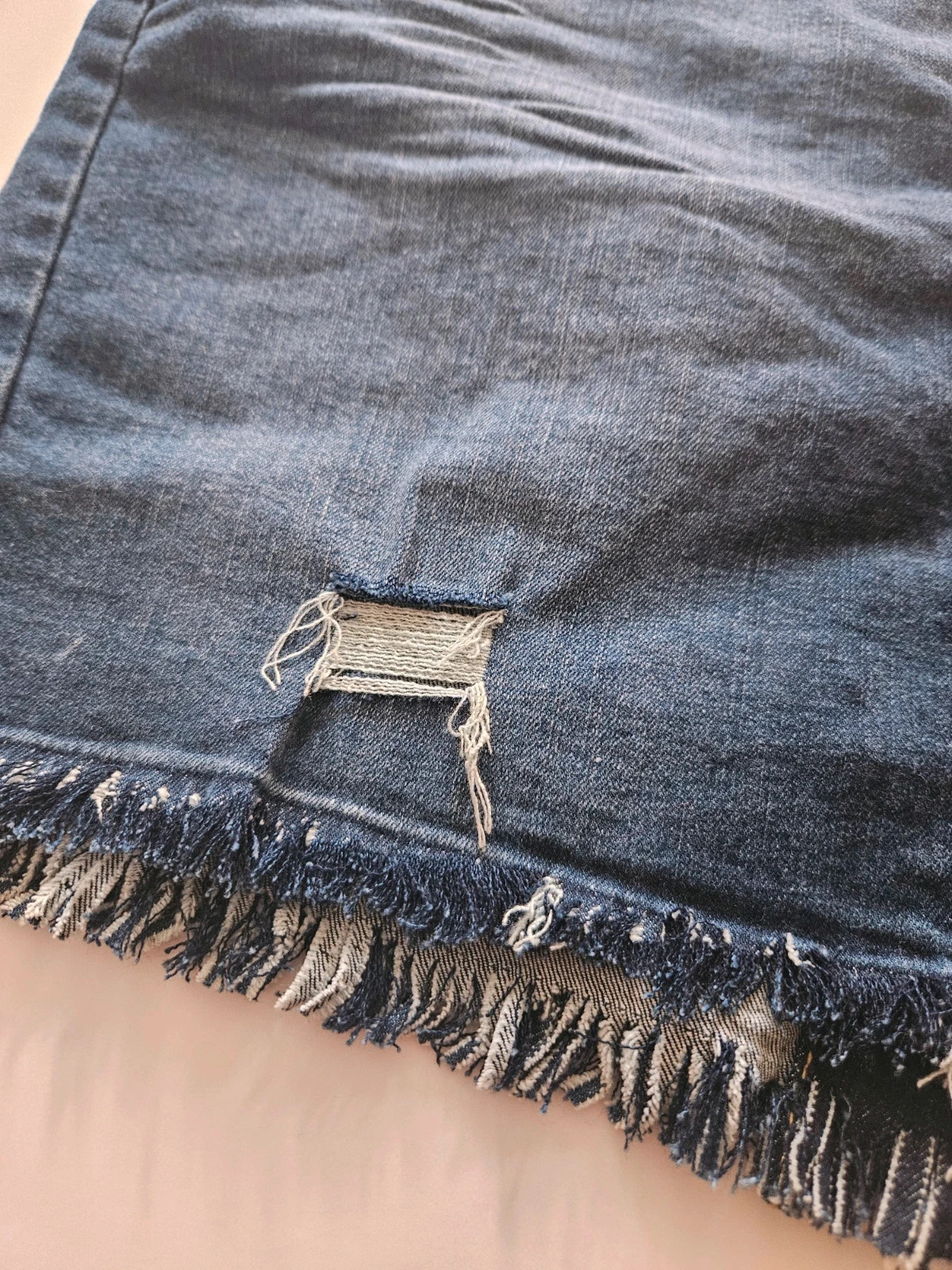 Tex distressed denim skirt · Size 44 · Raw hem · Casual style – TEX – taille XXL / 44 / 16 4