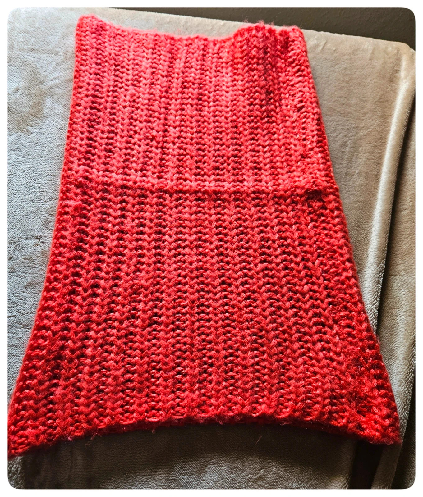 Bufanda roja H&M – talla única, punto grueso, cálida y cómoda – H&M 3