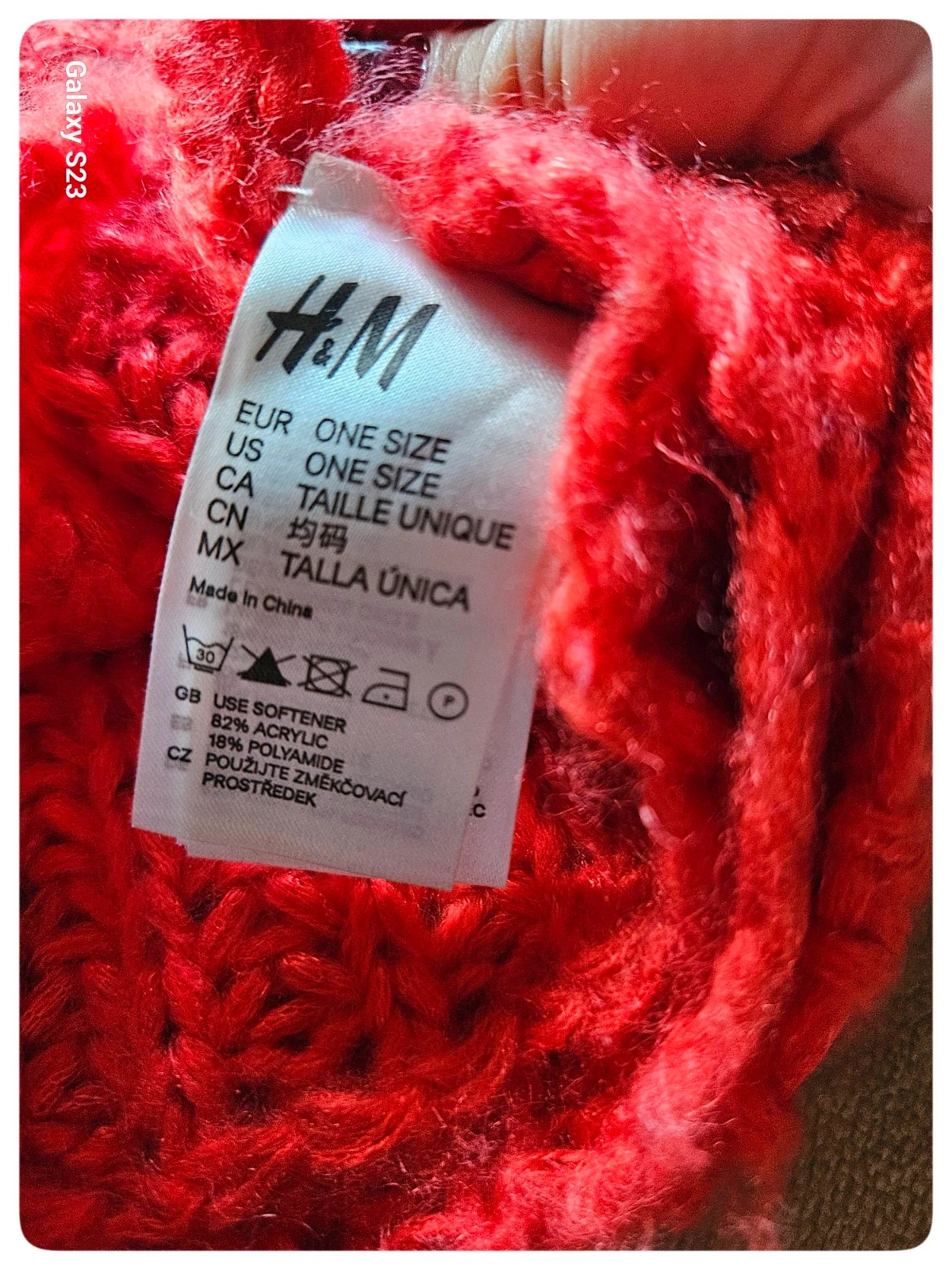 Bufanda roja H&M – talla única, punto grueso, cálida y cómoda – H&M 2