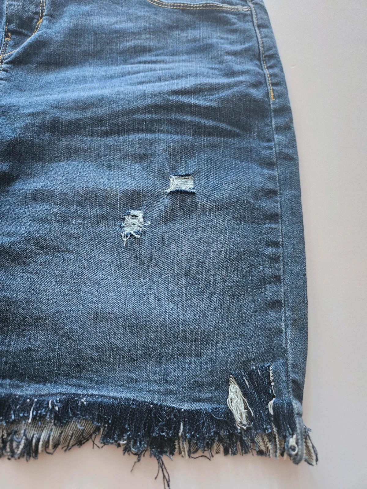 Tex distressed denim skirt · Size 44 · Raw hem · Casual style – TEX – taille XXL / 44 / 16 5
