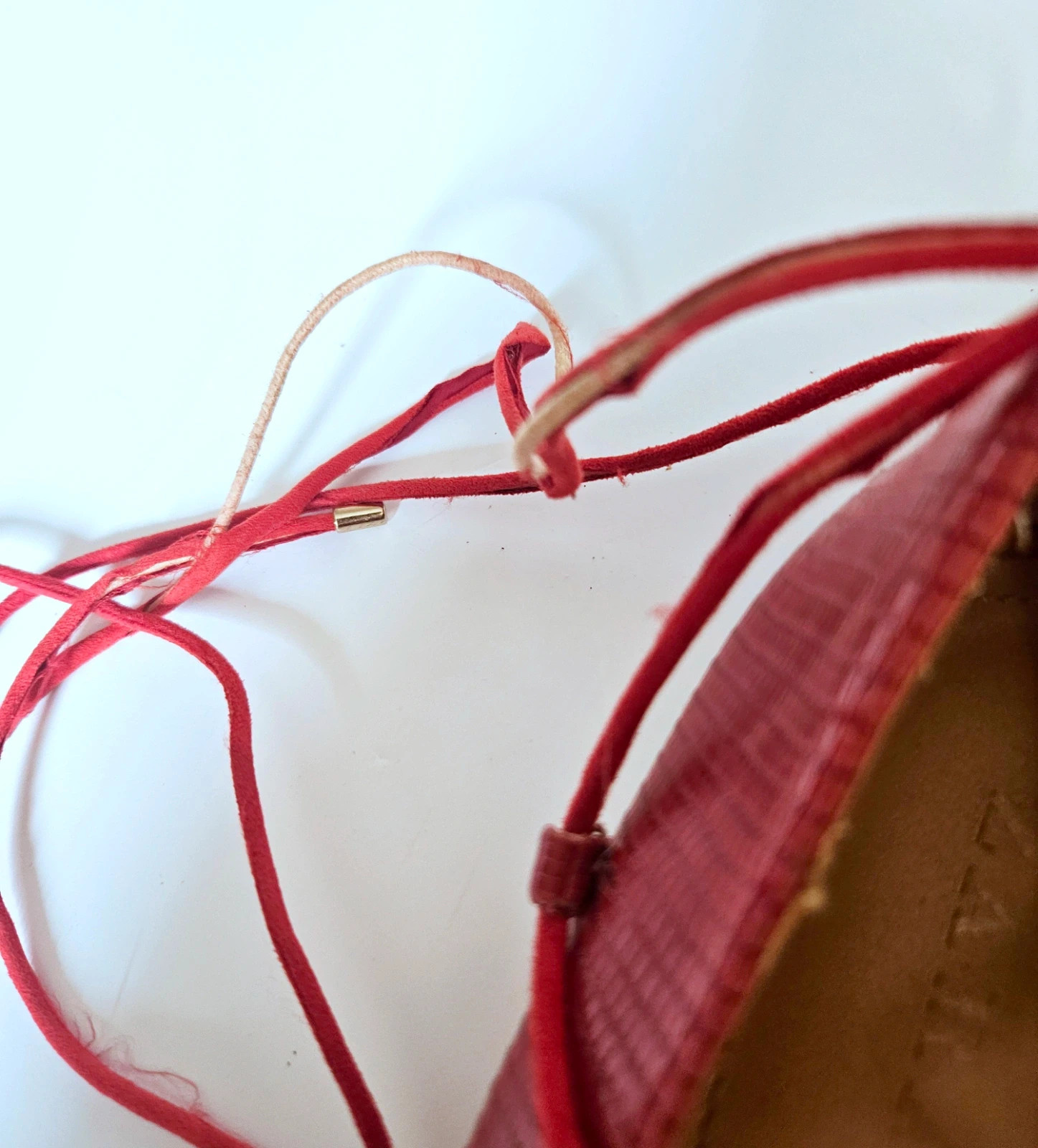 Bailarinas rojas ZARA con cordones · red lace-up flats · talla 40 – Zara – taille 40 5