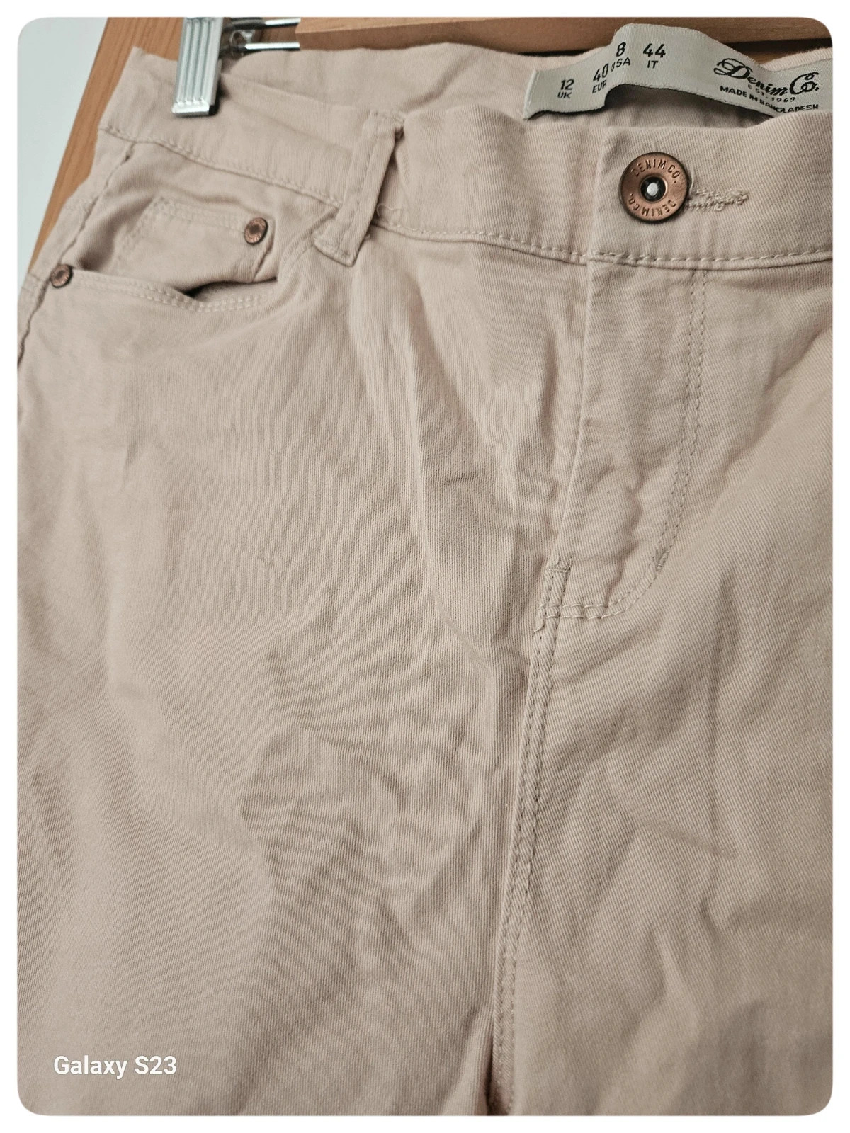 Pantalón beige rosado H&M denim co – talla 40, estilo casual – H&M – taille L / 40 / 12 2