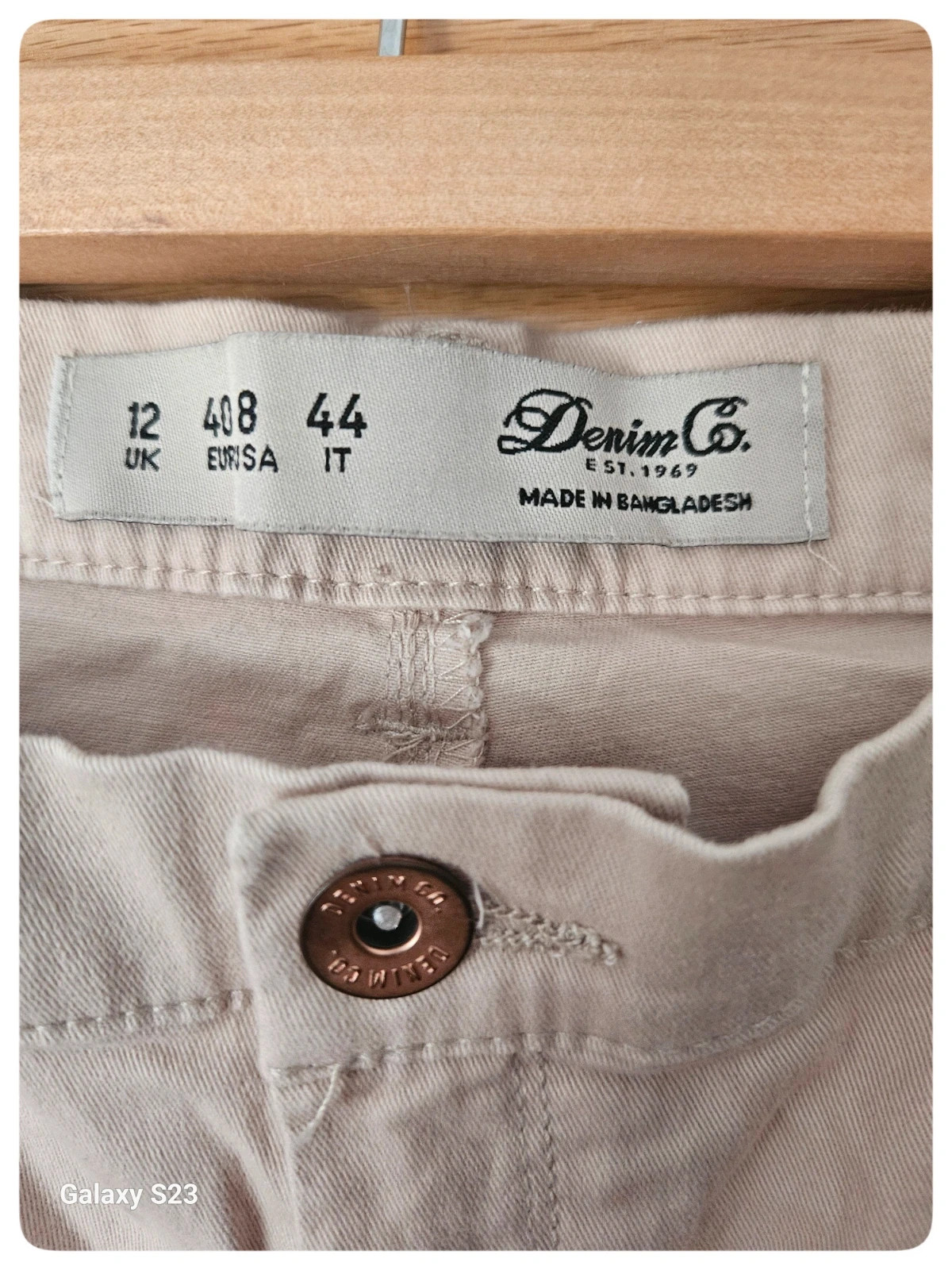 Pantalón beige rosado H&M denim co – talla 40, estilo casual – H&M – taille L / 40 / 12 3