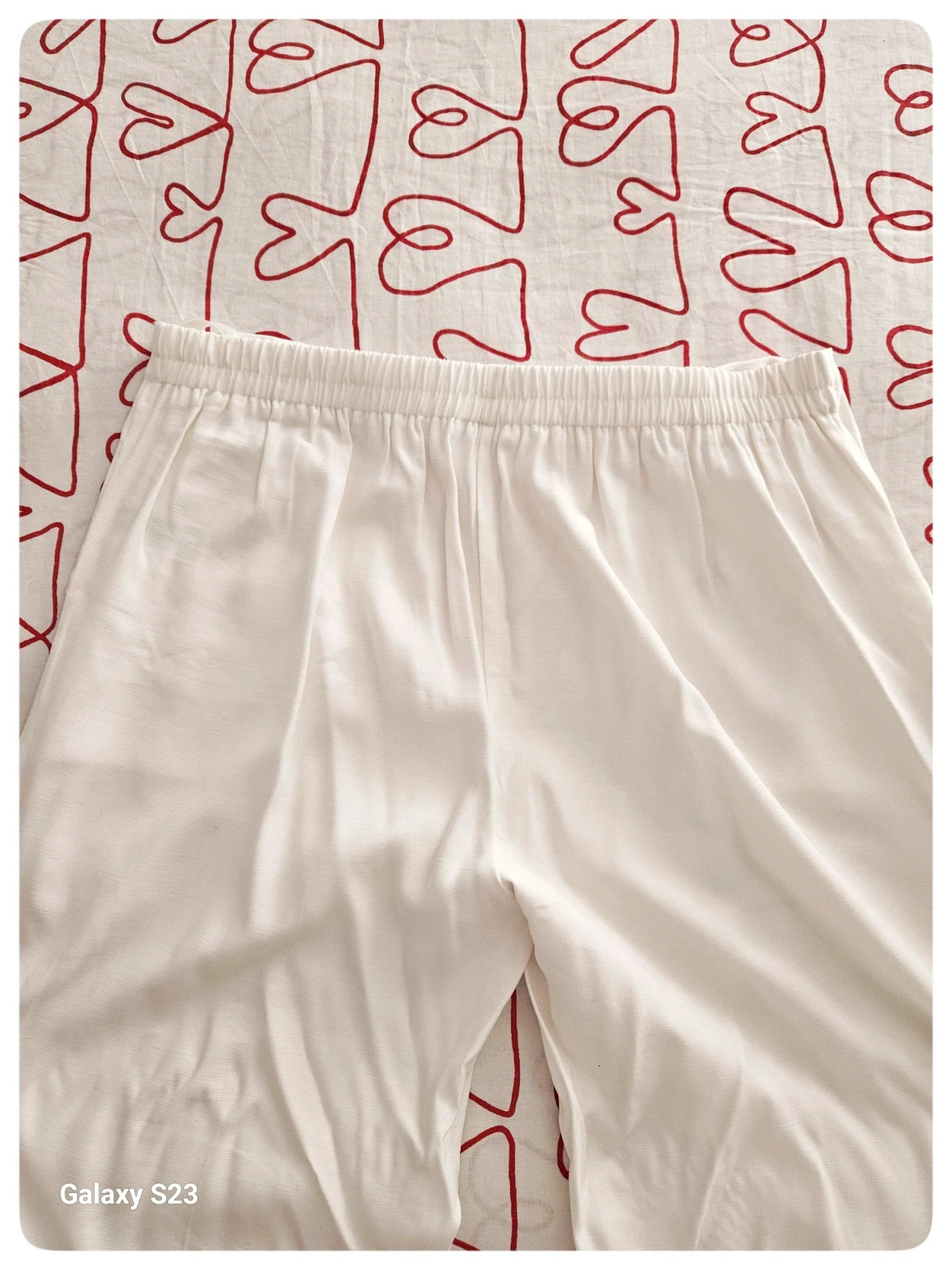 Pantalón capri blanco – Talla 46 (ajustada – taille XXXL / 46 / 18 3