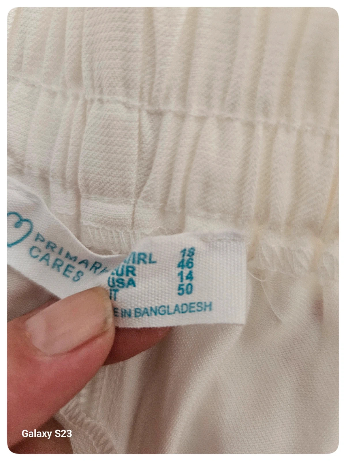 Pantalón capri blanco – Talla 46 (ajustada – taille XXXL / 46 / 18 4
