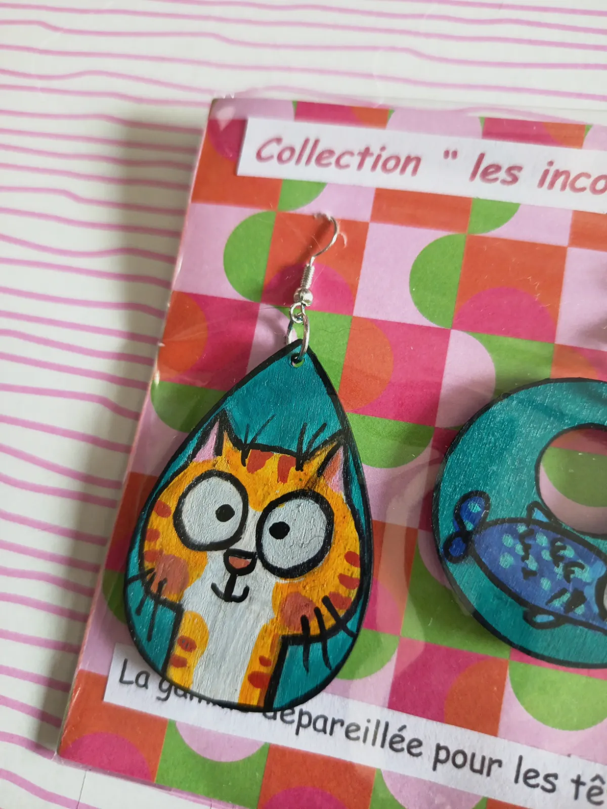 Boucle d'oreille collection" les incomprises" – Recycl'Art 2