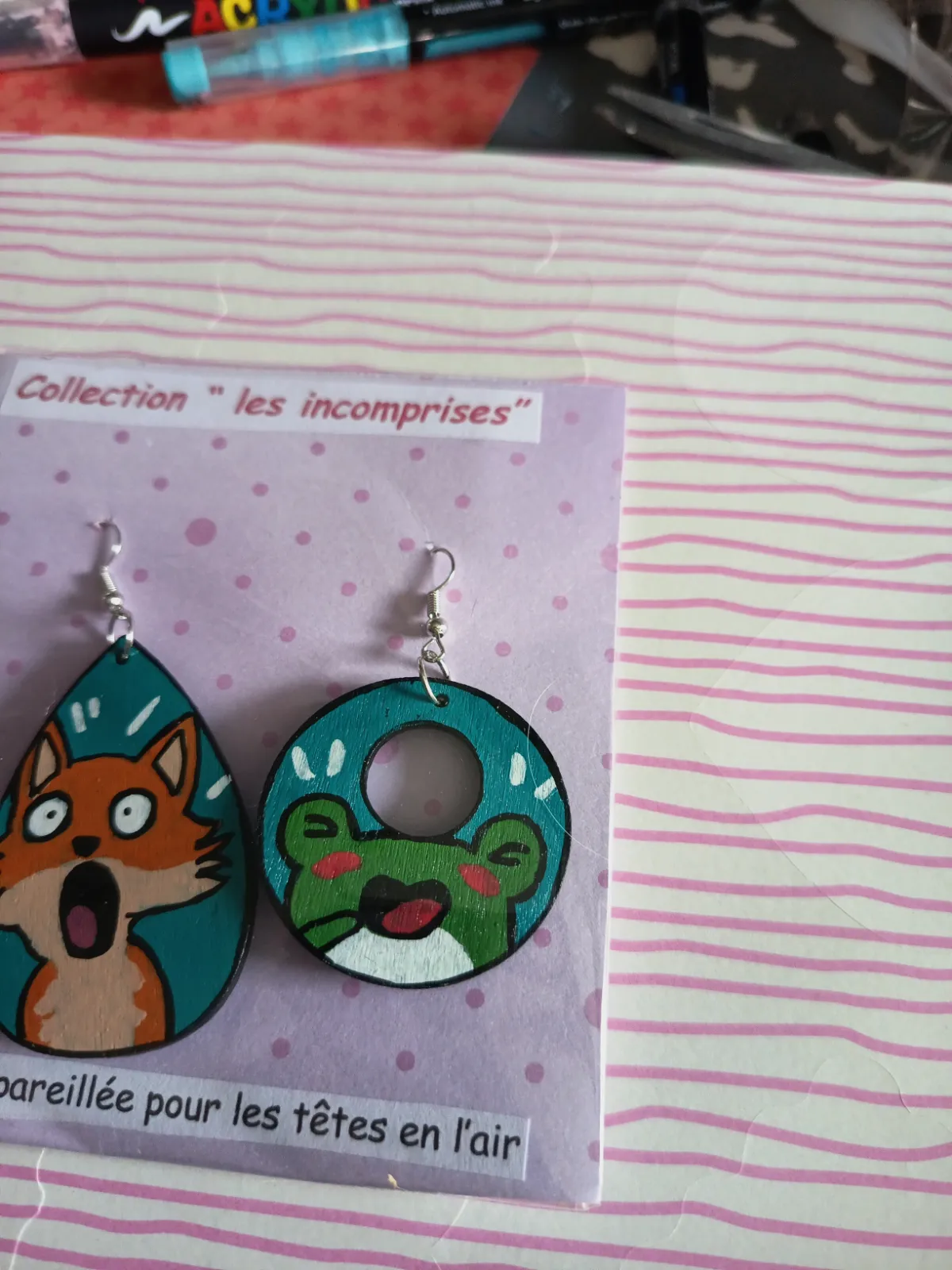 Boucles d'oreille collection " les incomprises"  – Recycl'Art 3