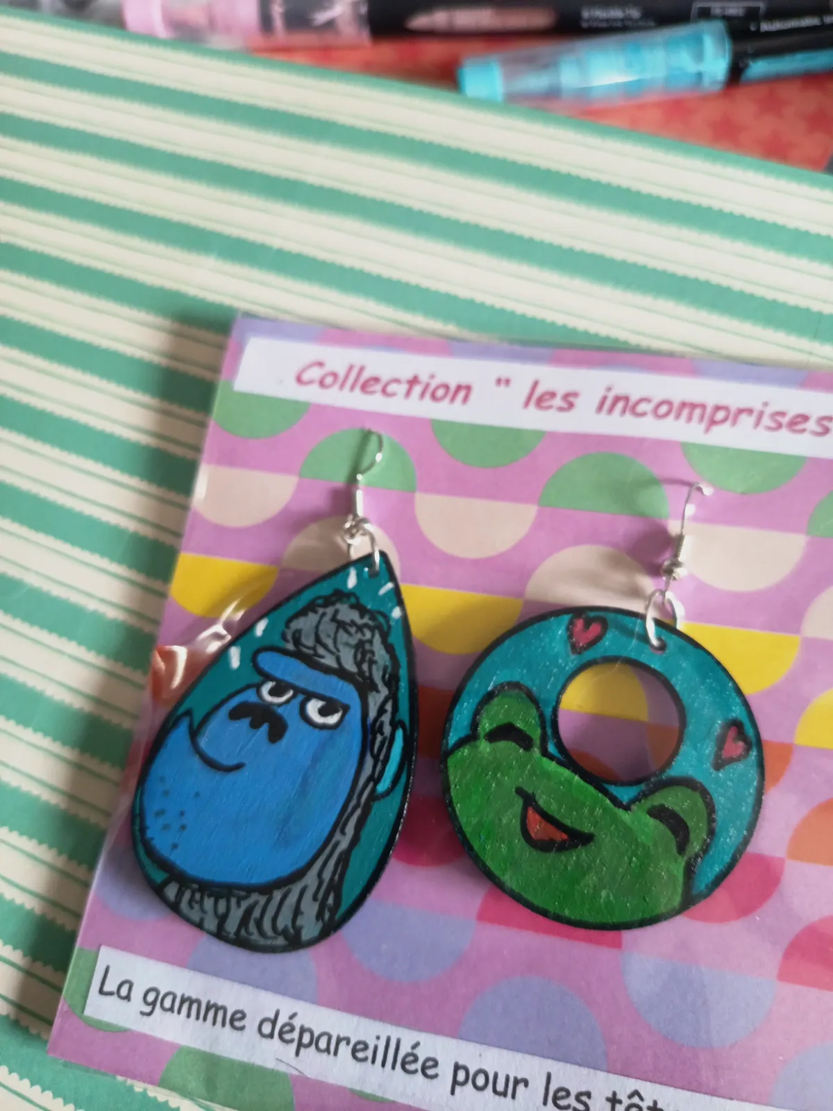 Boucles d'oreille collection les incomprises – Recycl'Art 2
