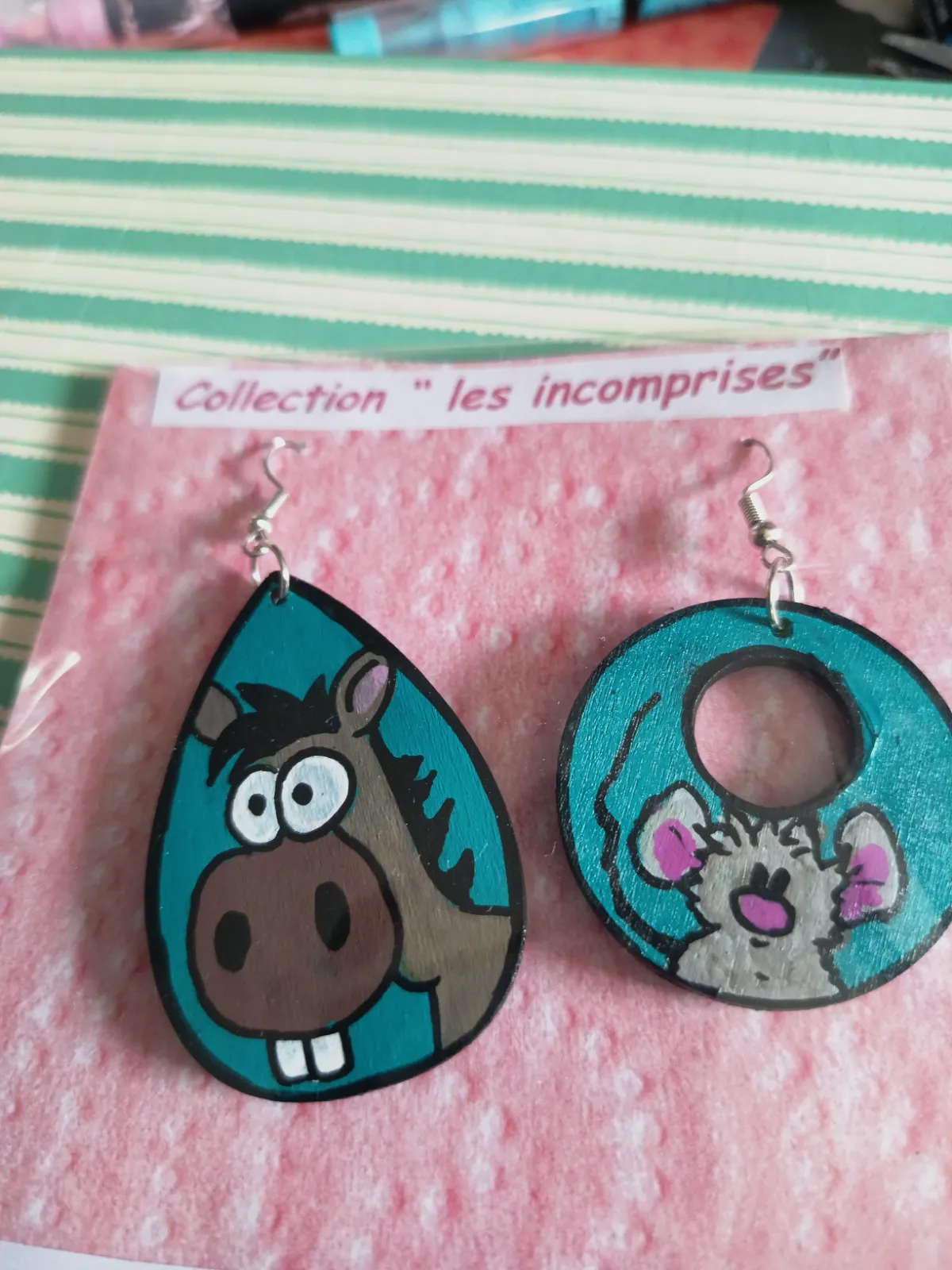 Boucles d'oreille collection les incomprises  – Recycl'Art 2