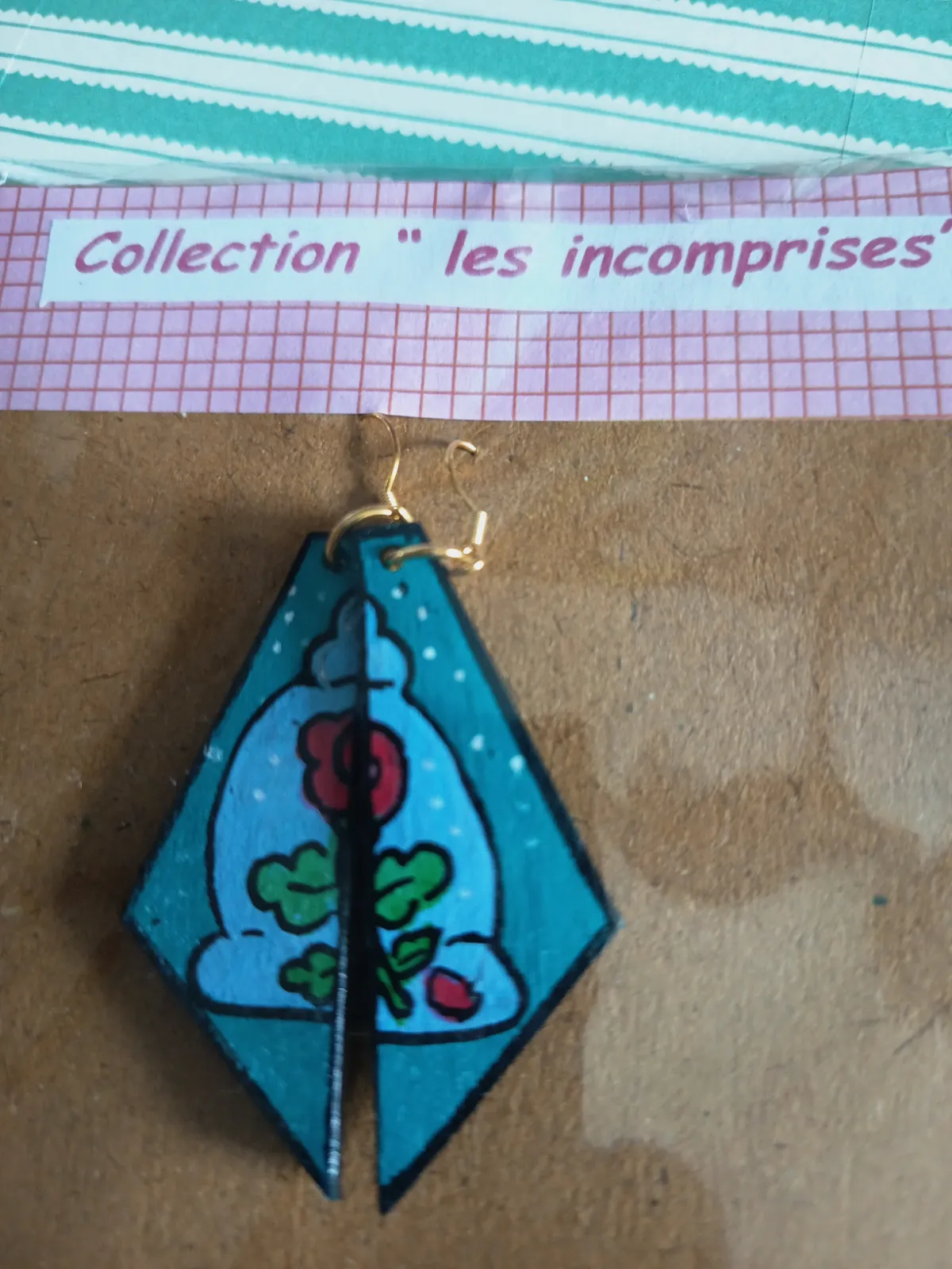 Boucle d'oreille collection les incomprises  – Recycl'Art 2