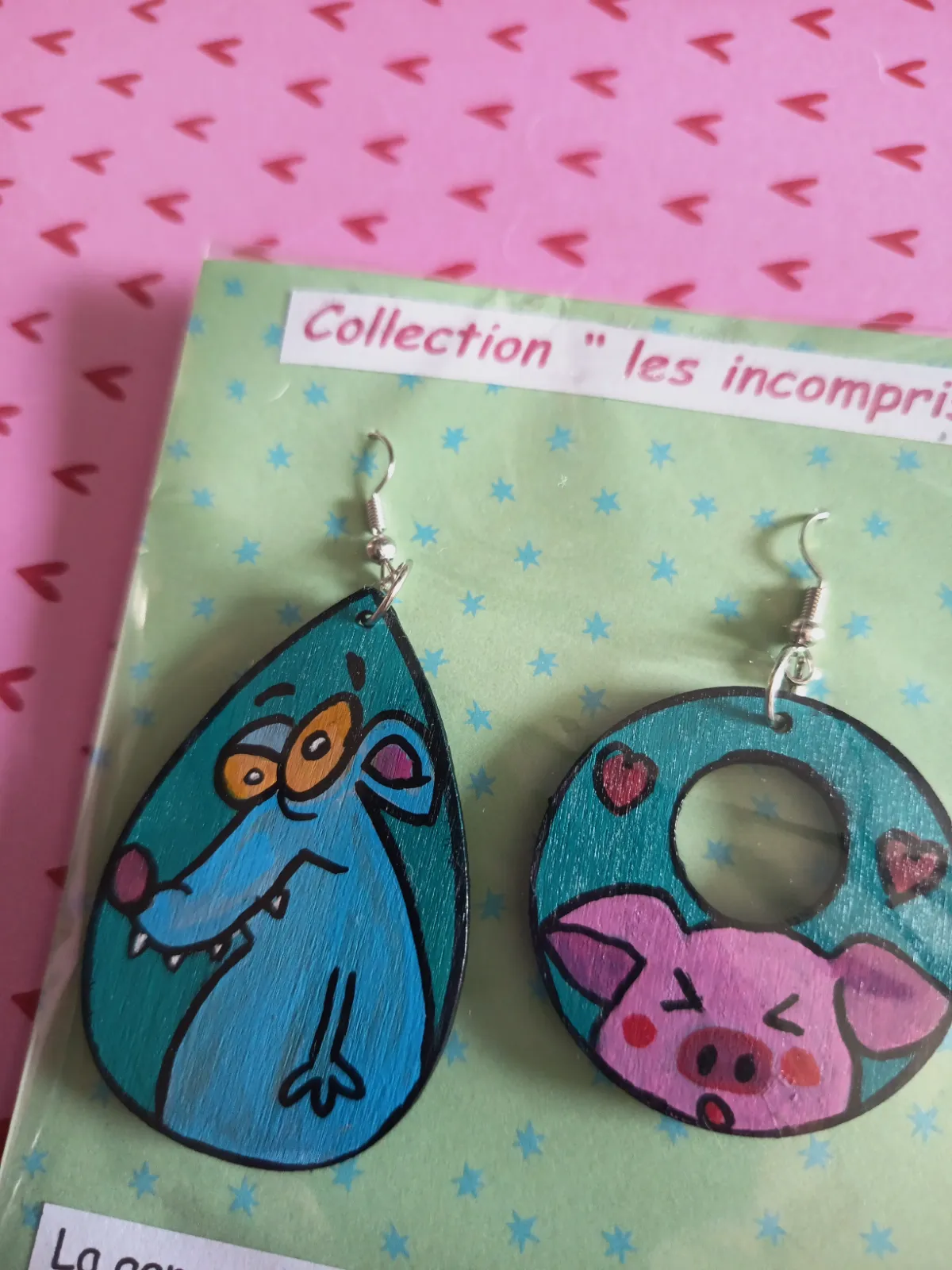 Boucle d'oreille collection les incomprises – Recycl'Art 2