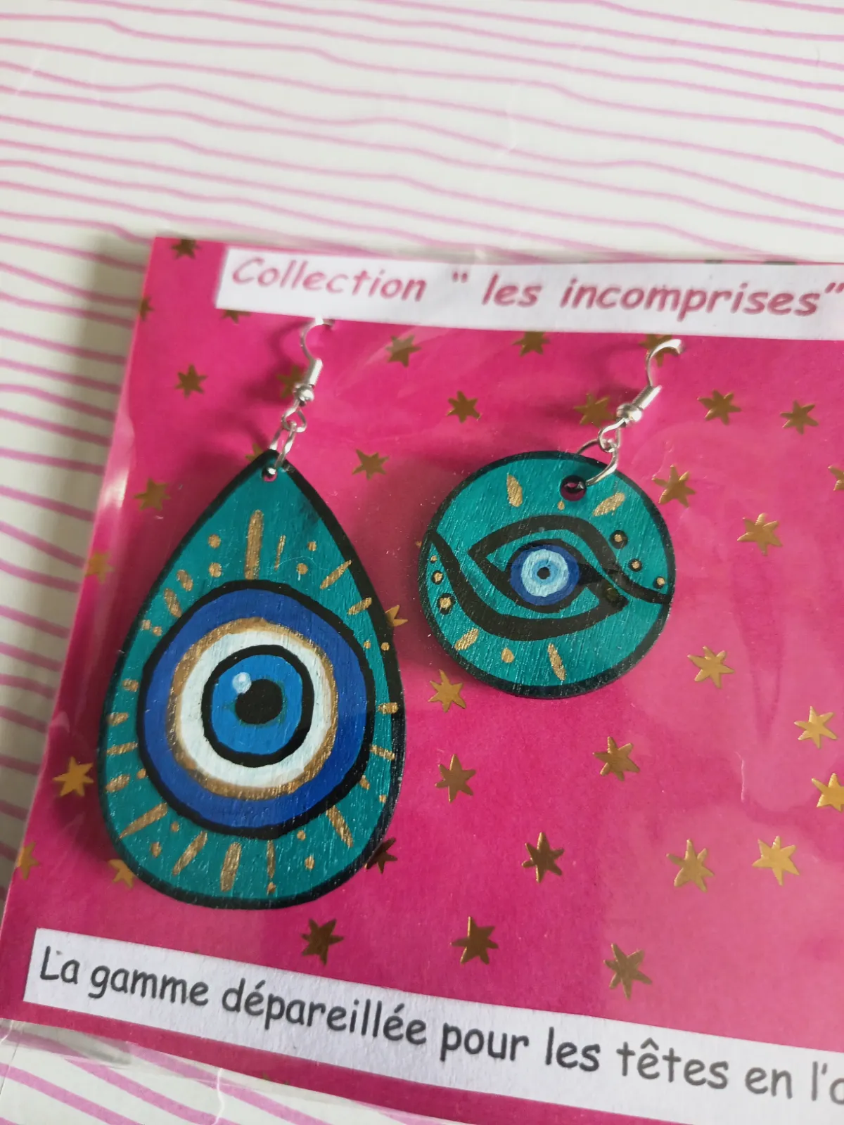 Boucles d'oreilles collection les incomprises – Recycl'Art 2