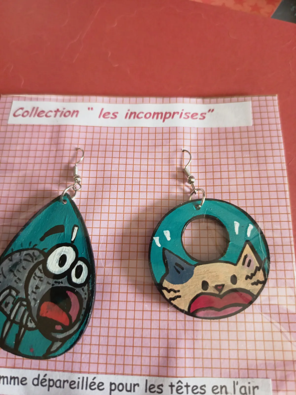 Boucle d'oreille collection" les incomprises" – Recycl'Art 3