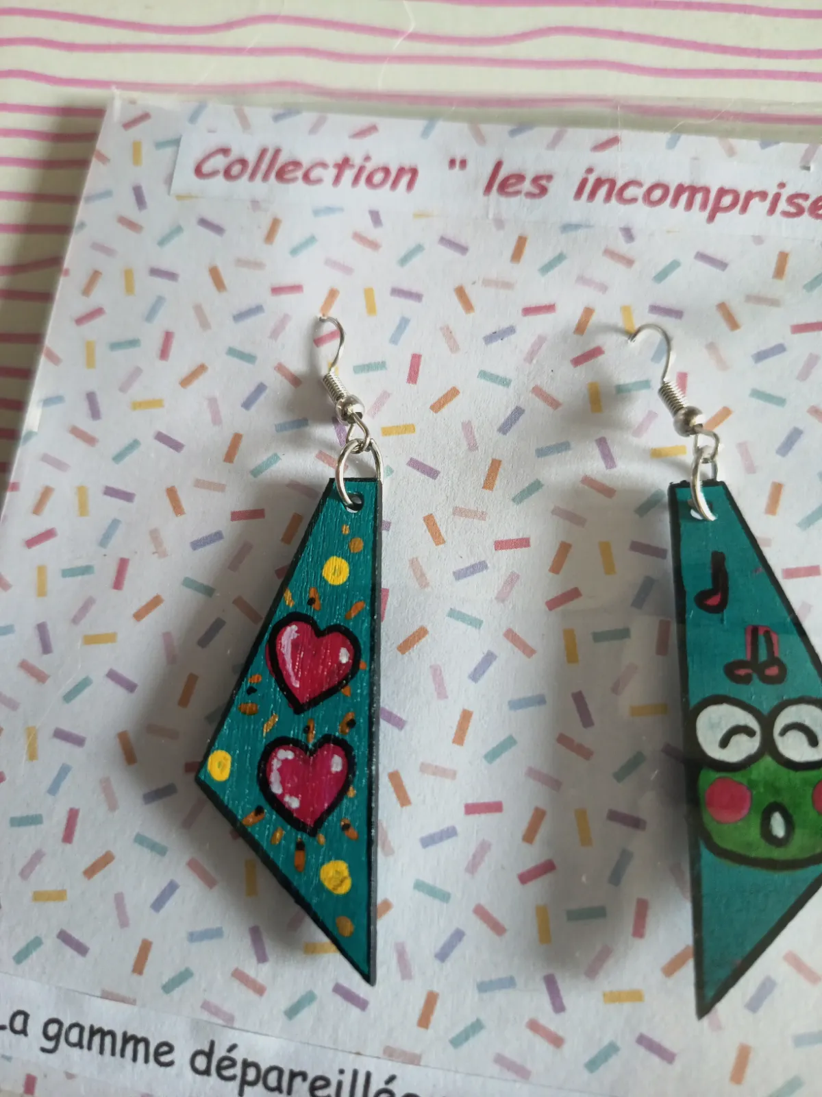 Boucle d'oreille collection" les incomprises" – Recycl'Art 2