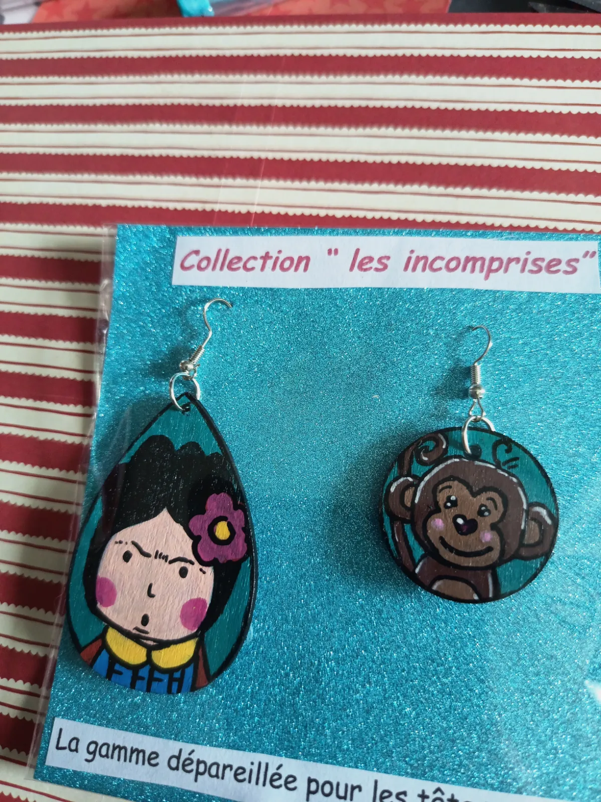 Boucle d'oreille collection les incomprises  – Recycl'Art 2