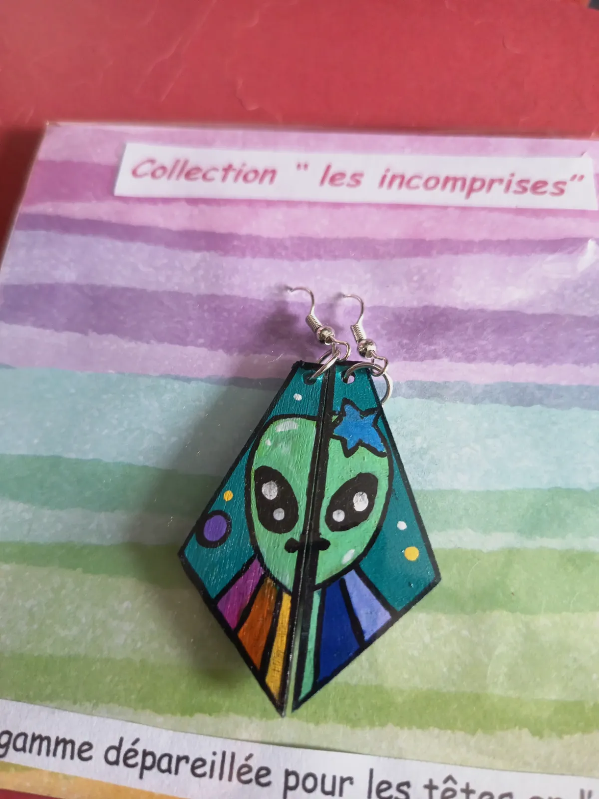 Boucles d'oreille collection les incomprises  – Recycl'Art 2