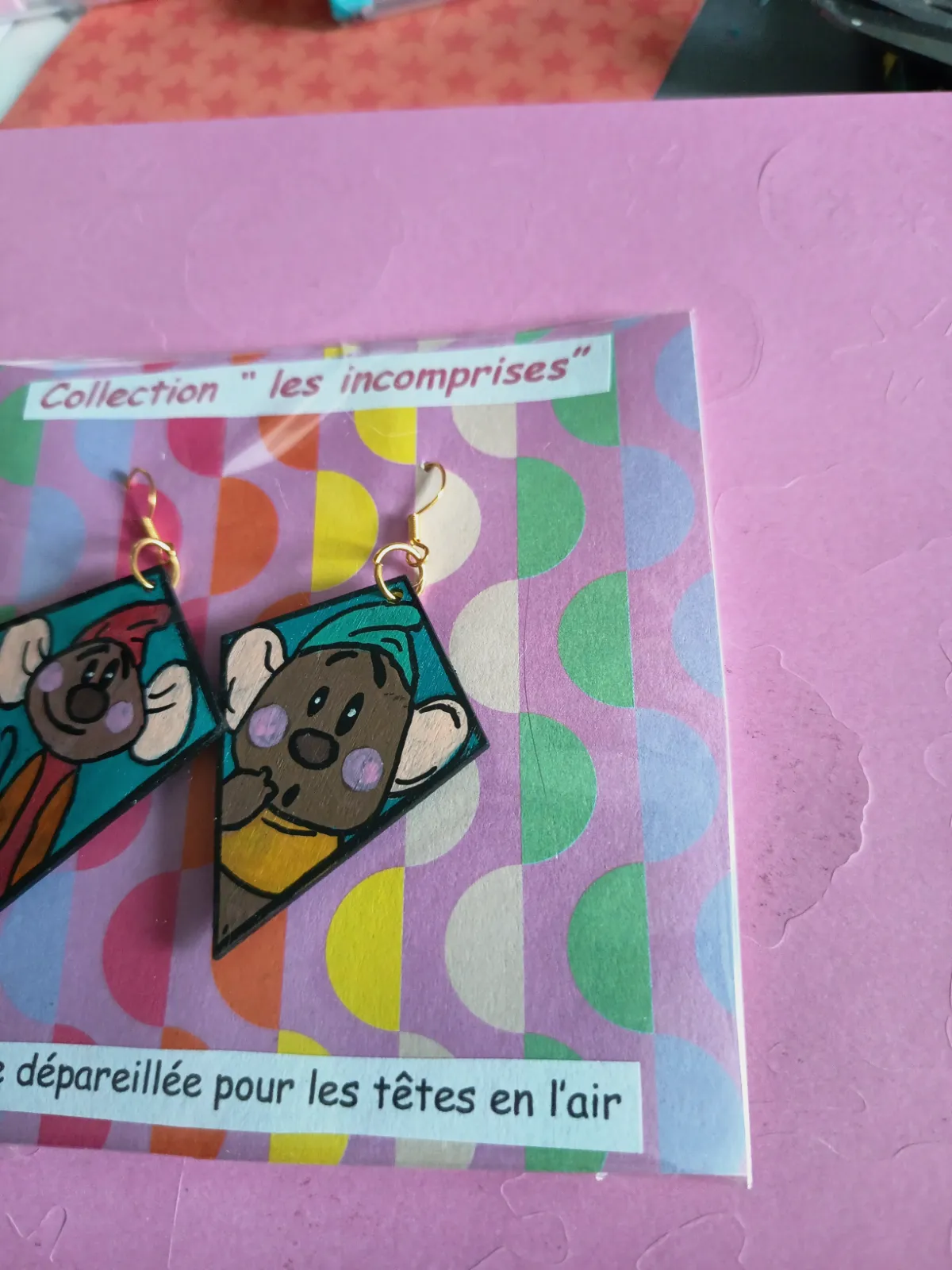 Boucle d'oreille collection" les incomprises" – Recycl'Art 3