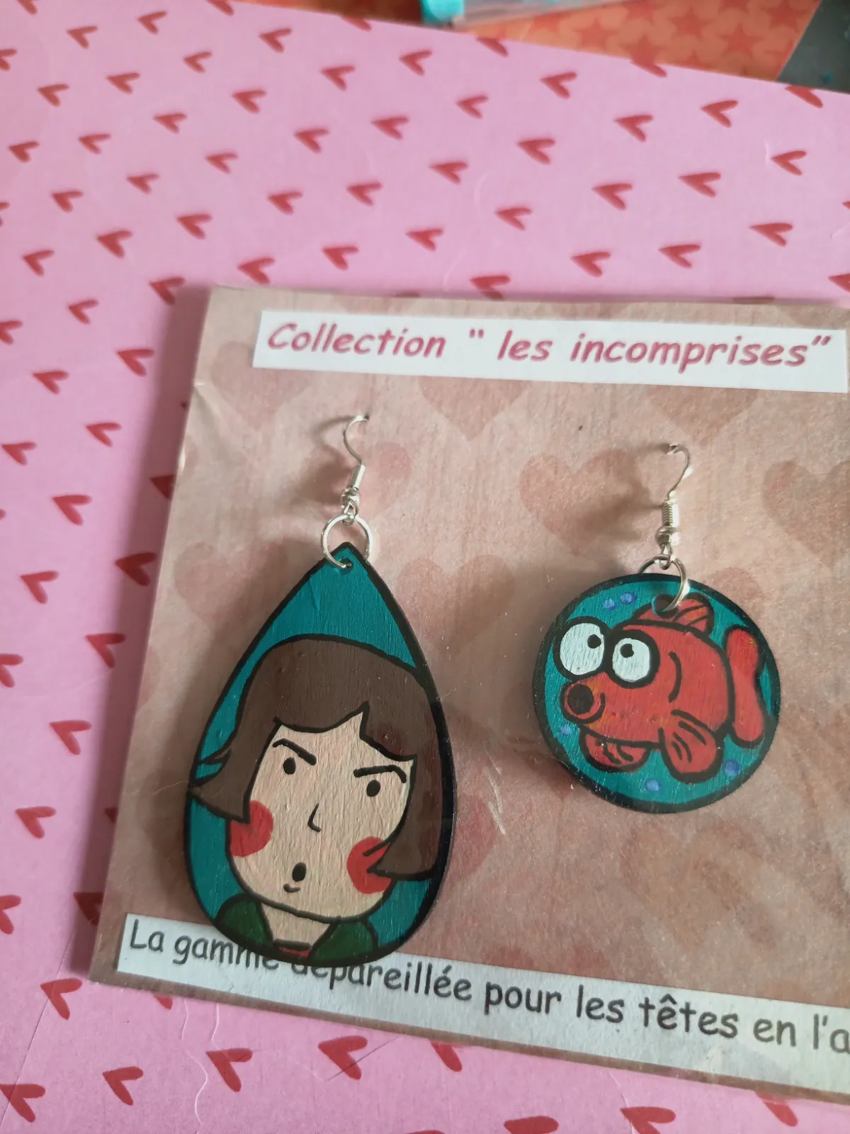 Boucle d'oreille collection les incomprises  – Recycl'Art 2