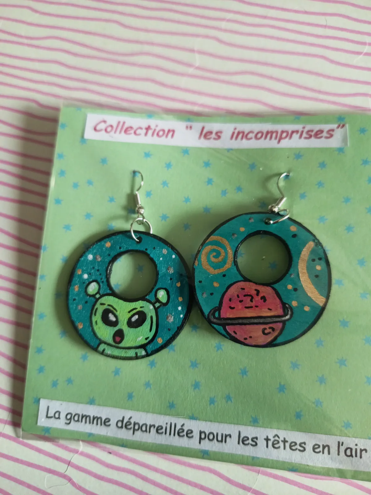 Boucles d'oreille collection les incomprises – Recycl'Art 2