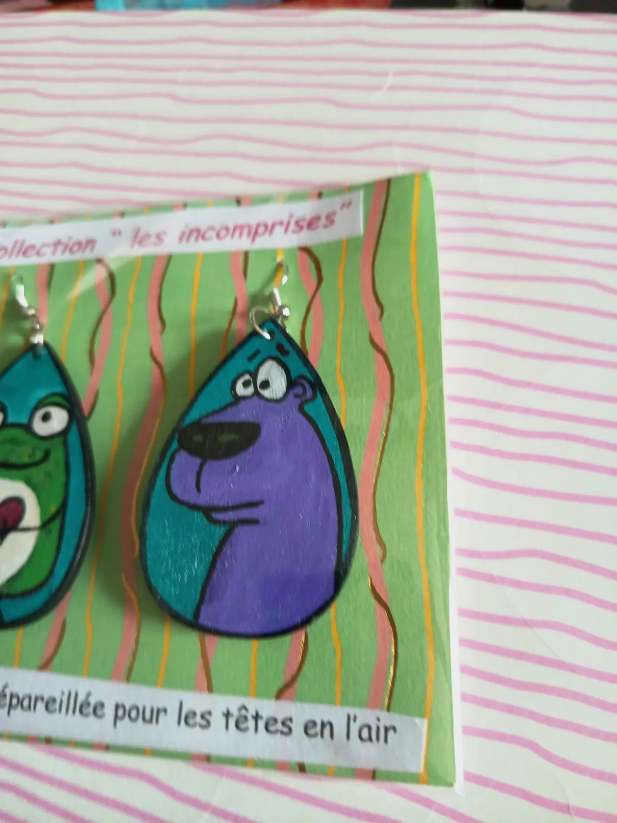 Boucles d'oreille collection les incomprises  – Recycl'Art 2
