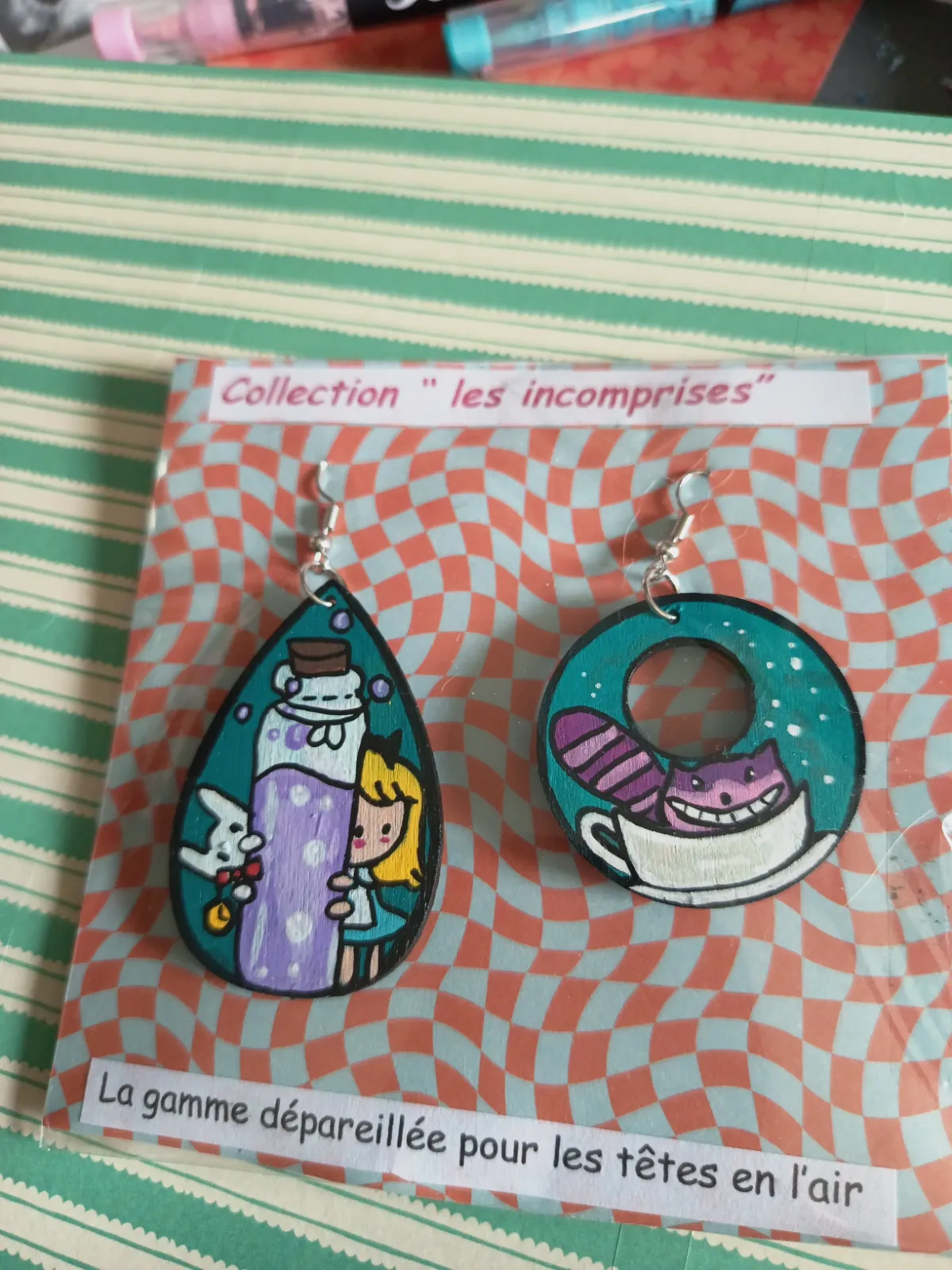 Boucle d'oreille collection les incomprises  – Recycl'Art 2