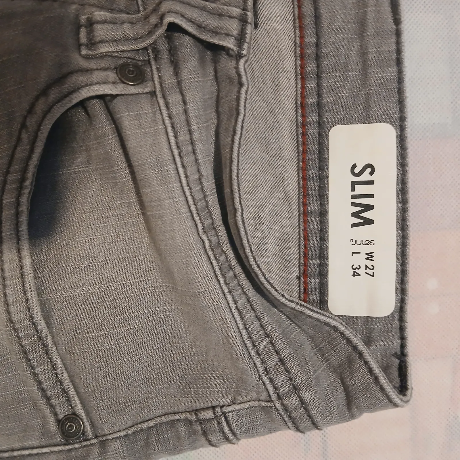 Jean droit gris homme – Jules – taille S 6