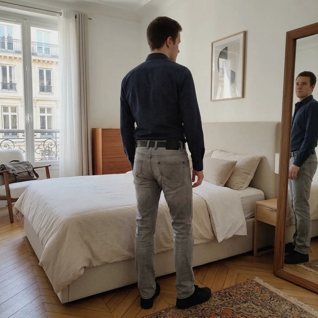 Jean droit gris homme – Jules – taille S 4