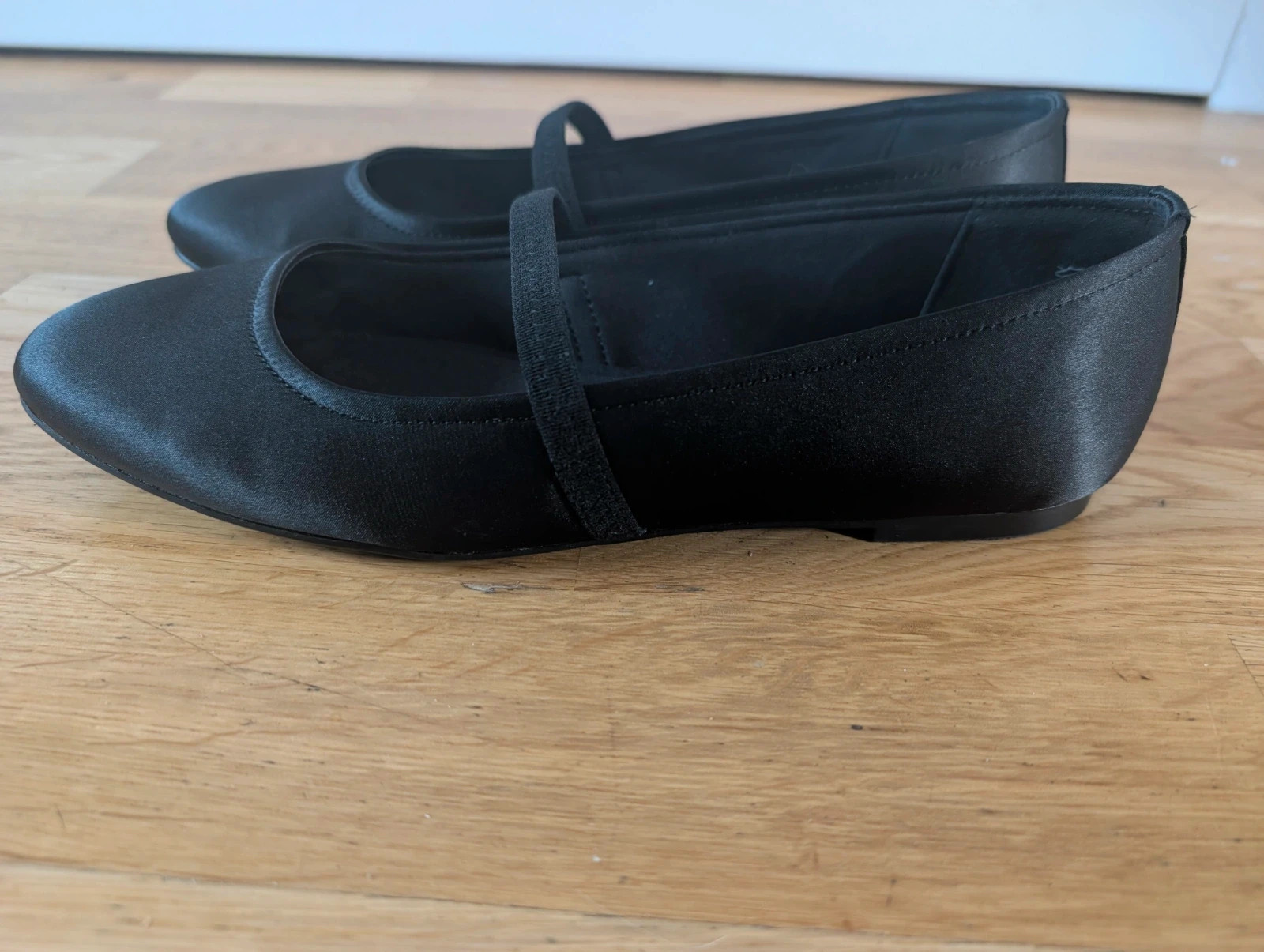 Black Satin Mary Jane Ballet Flats UK 5 – Graceland – taille 5 2