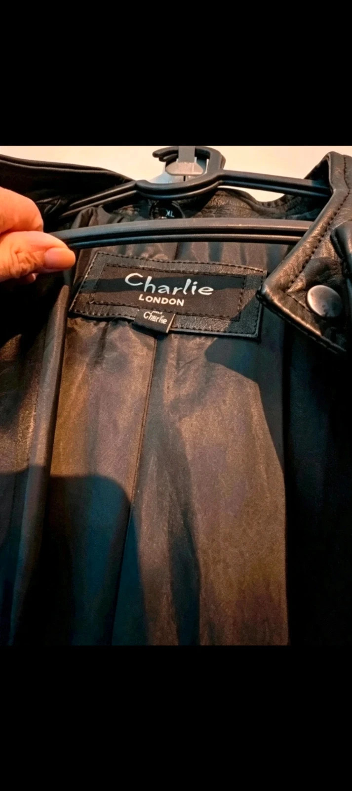 100% Leather Black Trench Coat UK XL – Charlie – taille XL / UK 20-22 3