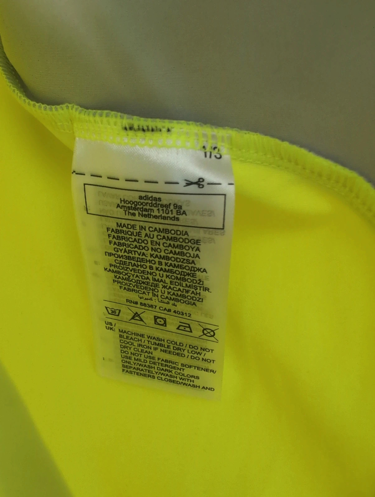 New Yellow Adidas Long Sleeve Trio24 Top UK 12 – adidas – taille M / UK 12-14 5