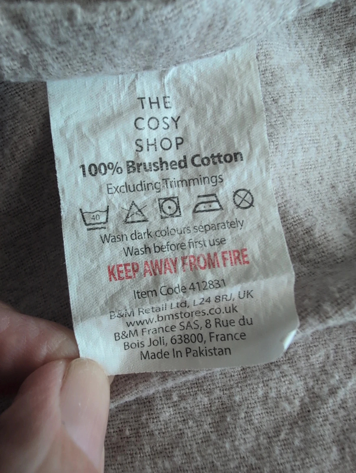 100% Brushed Cotton Single Fitted Sheet – B&M – taille Single 4
