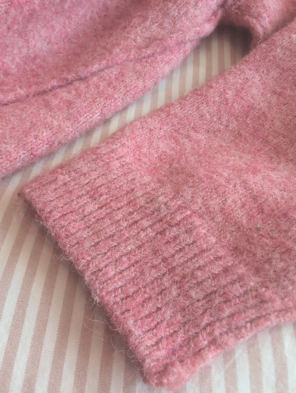 Pink Wool Mix Crewneck Brushed Knit Jumper UK 12 – TU – taille M / UK 12-14 4