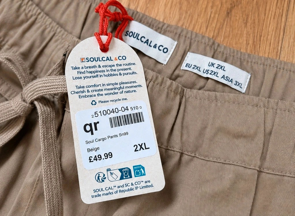 New Men's SoulCal & Co Cargo Trousers Beige/Natural 2XL gorpcore y2k streetwear – Soulcal & Co – taille XXL 2