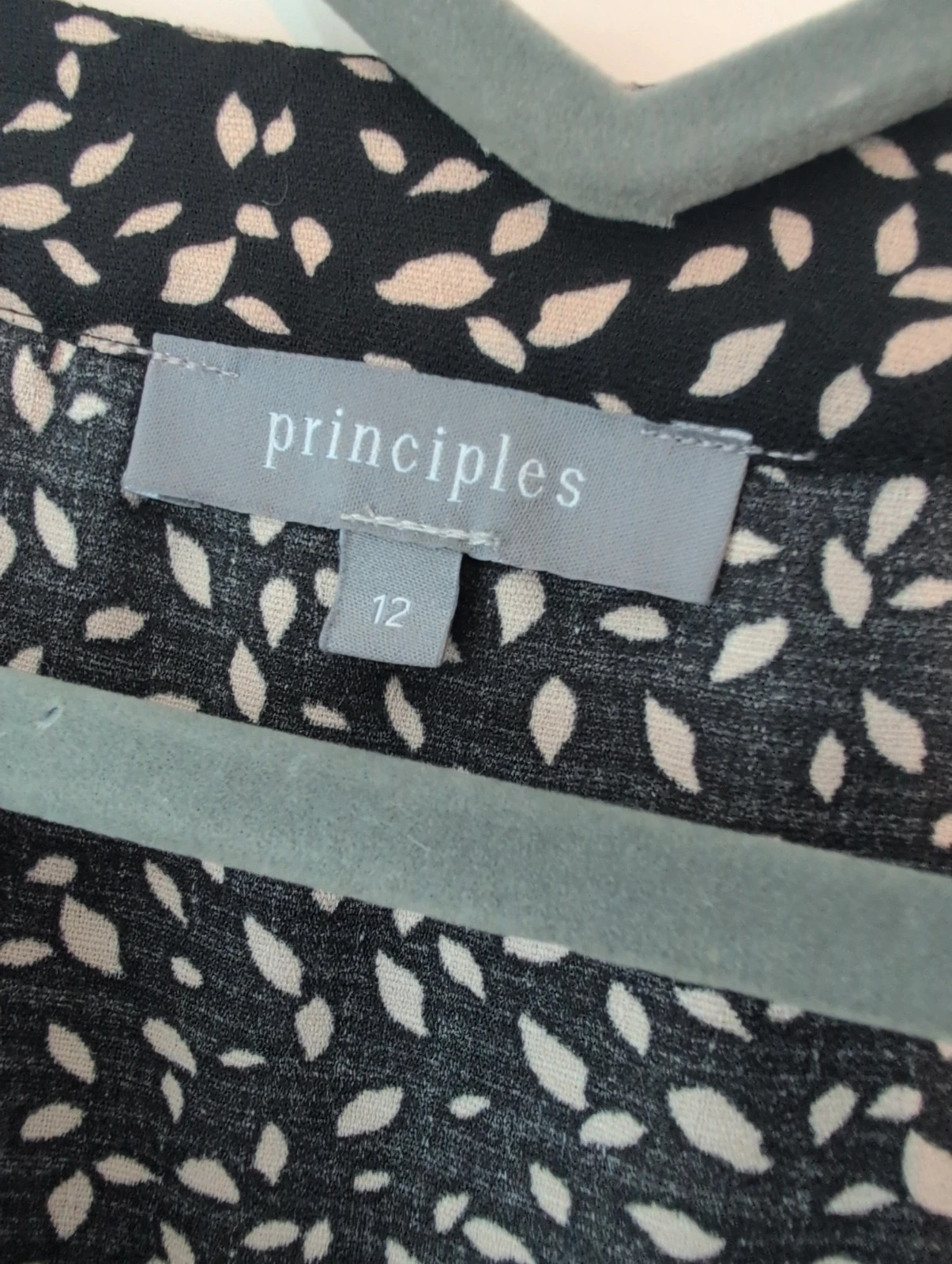 Principles Black Mono Printed Midi Dress UK 12 – Principles – taille M / UK 12-14 2
