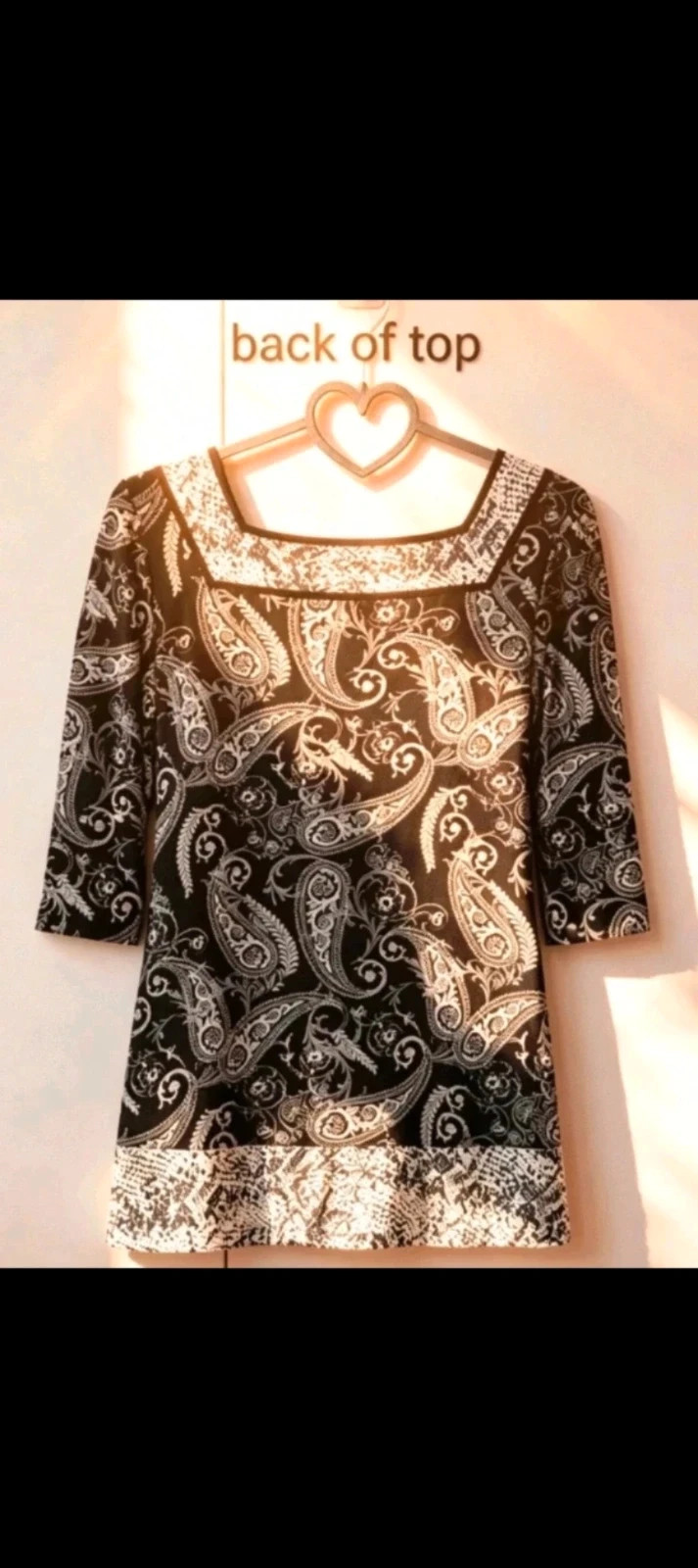 Next Black & White Paisley Sequin Top | Size 8 | Summer Coastal Beach Holiday Boho Indie Hippie – Next – taille S / UK 8-10 2