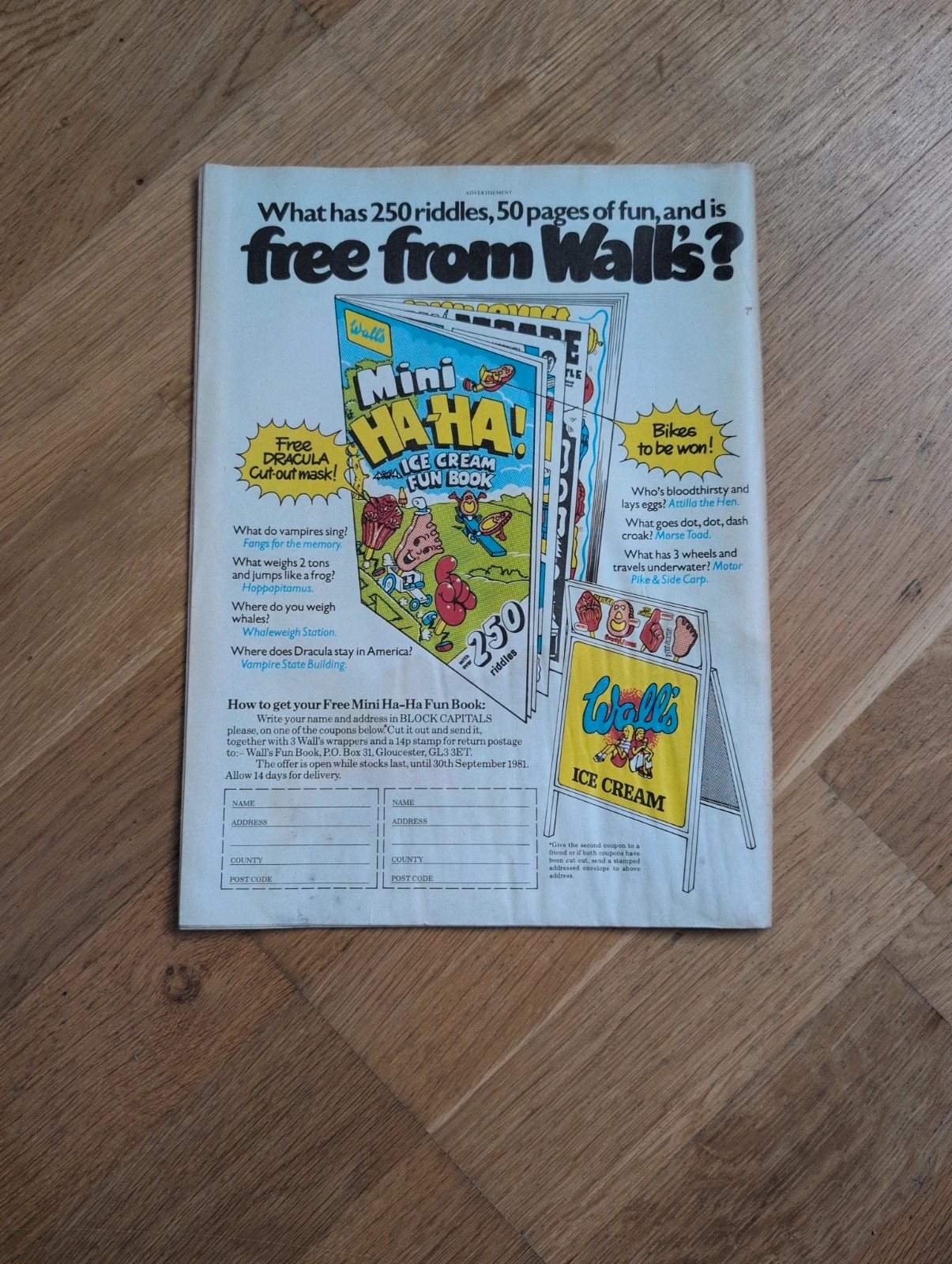 Vintage Look-in, a British children's magazine, specifically issue No. 18 from April 1981. 2
