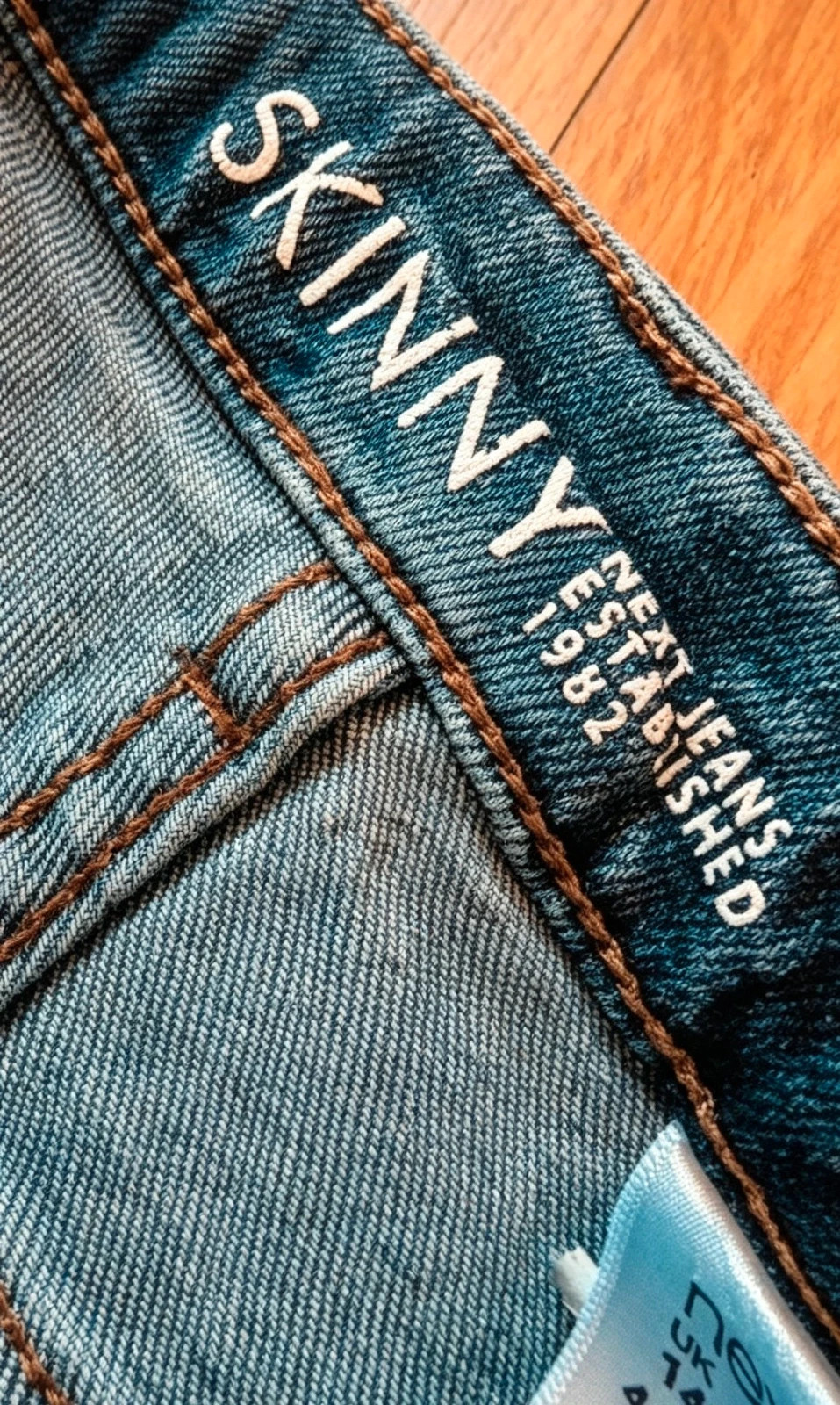 Next Dark Wash Skinny Jeans | UK 14 | 99% Cotton Real Denim | Y2K Vintage 90s – Next – taille M / UK 12-14 2