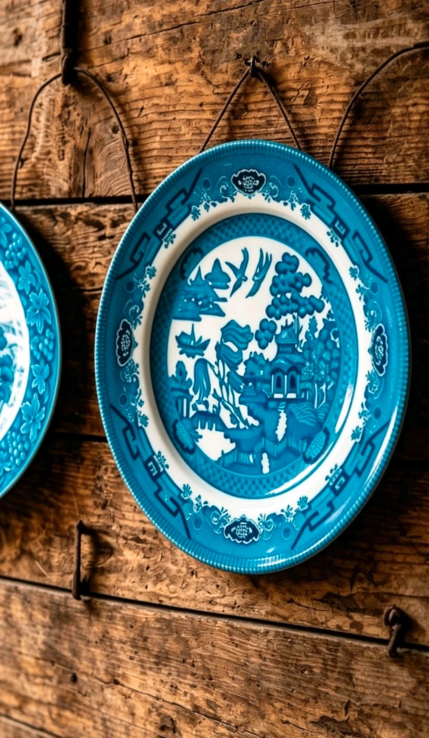 Vintage Blue Willow Plate Made in England Churchill China Cottagecore Grandmillennial Decor – wessex collection 2