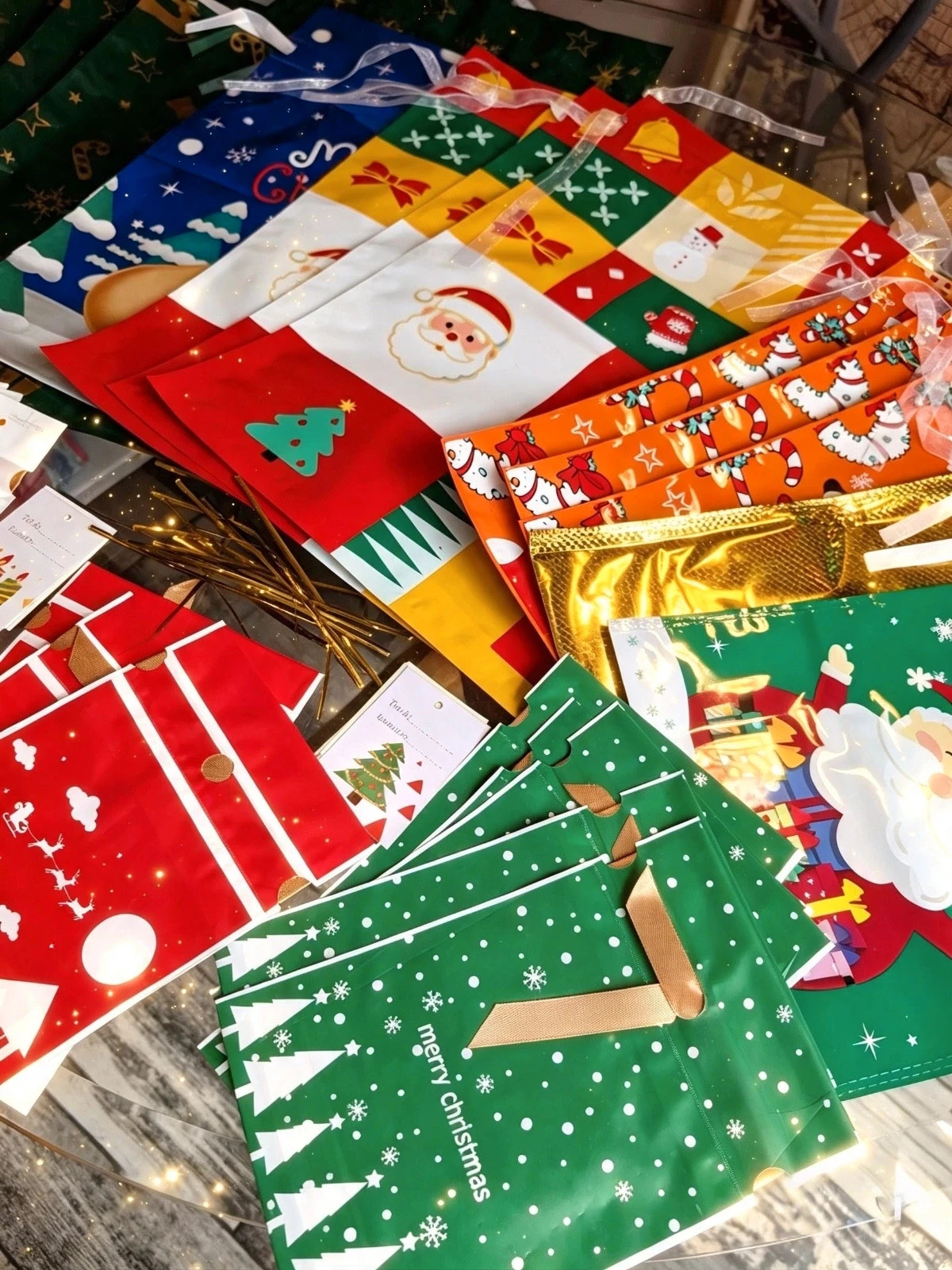 27pc Luxury Christmas Gift Bags | Drawstring | Assorted Sizes 3