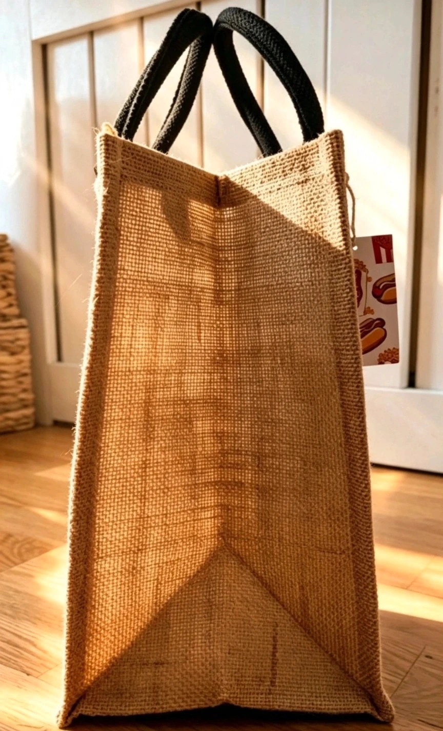 New Hotdog Canvas Jute Tote Bag 3