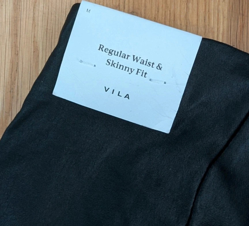 New Vila Vicommit Black Coated Leggings Trousers Size 12 / M NOOS – Vila – taille M / UK 12-14 5