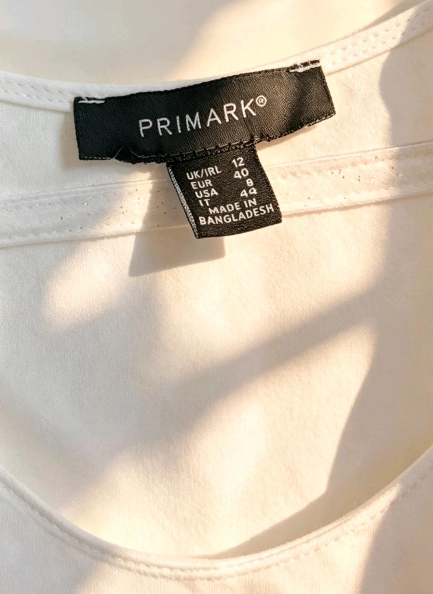 Primark White Sleeveless Summer Blouse – Size 12 – Primark – taille M / UK 12-14 2